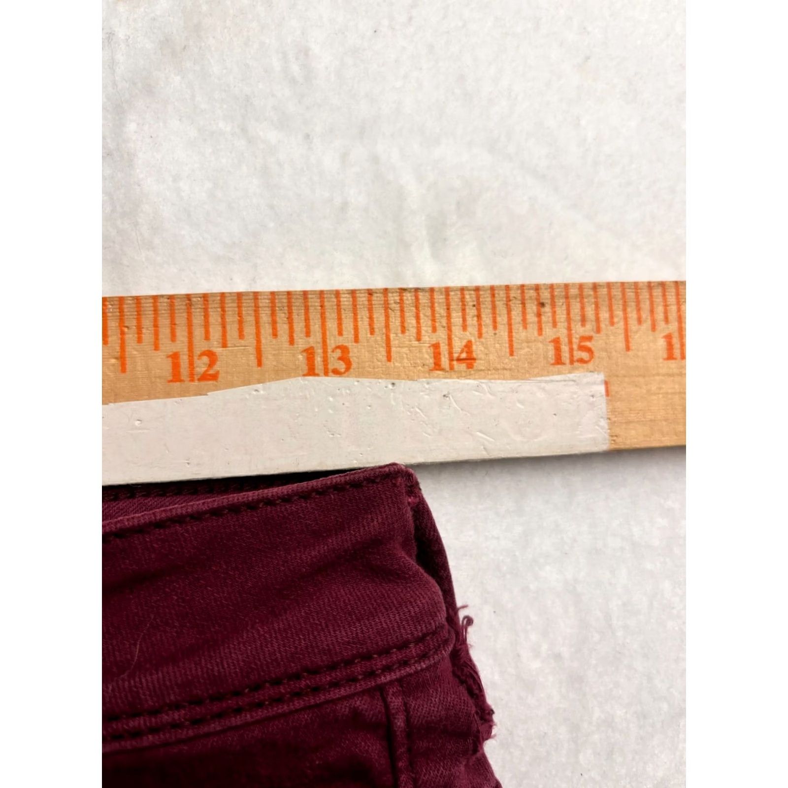 Vintage Bullhead Jeans Juniors 9 (27x29) Burgundy Stretch Skinniest High Rise Denim Zip Fly Womens Size 30" / US 8 / IT 44 - 7 Thumbnail