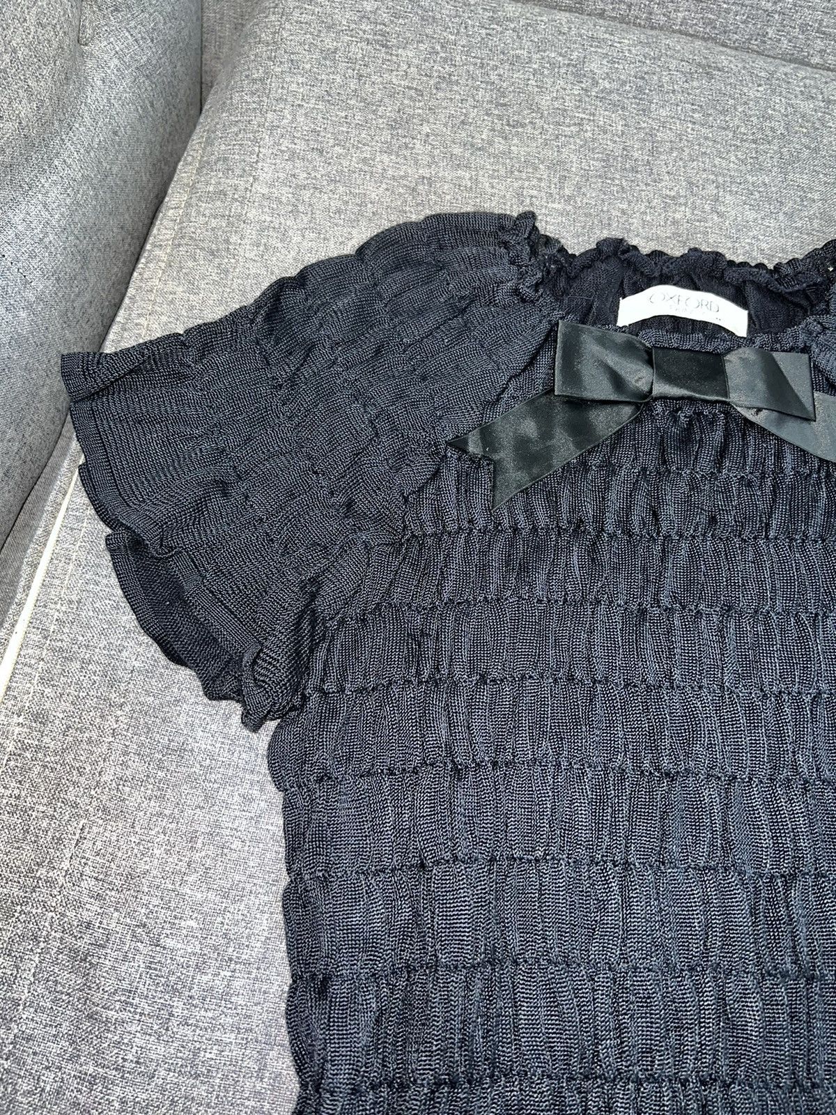 Miu Miu Big bow ruffled stretchy top 💖🎀 Size M / US 6-8 / IT 42-44 - 12 Thumbnail