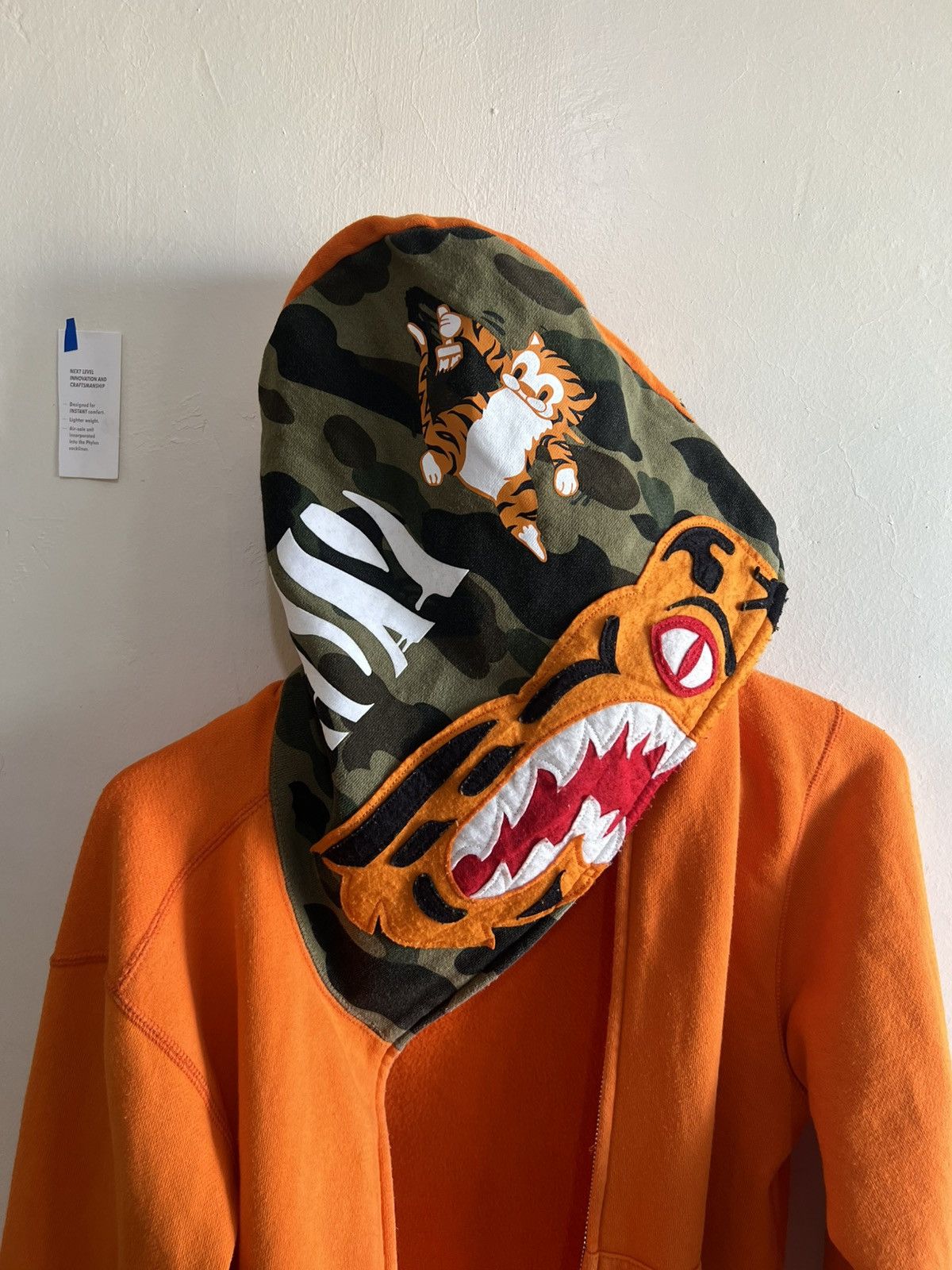 Bape BAPE SHARK FULL ZIP ORANGE CAMO HOODIE Size US L / EU 52-54 / 3 - 3 Thumbnail