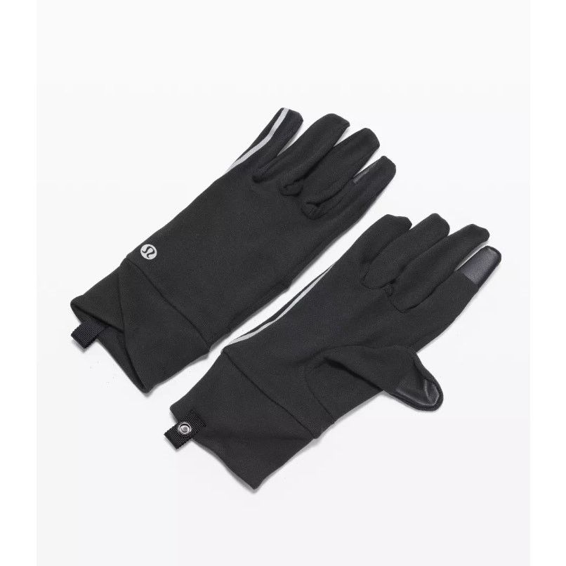 Lululemon Lululemon Run Gloves Black Women's Workout Gloves Size ONE SIZE - 1 Thumbnail