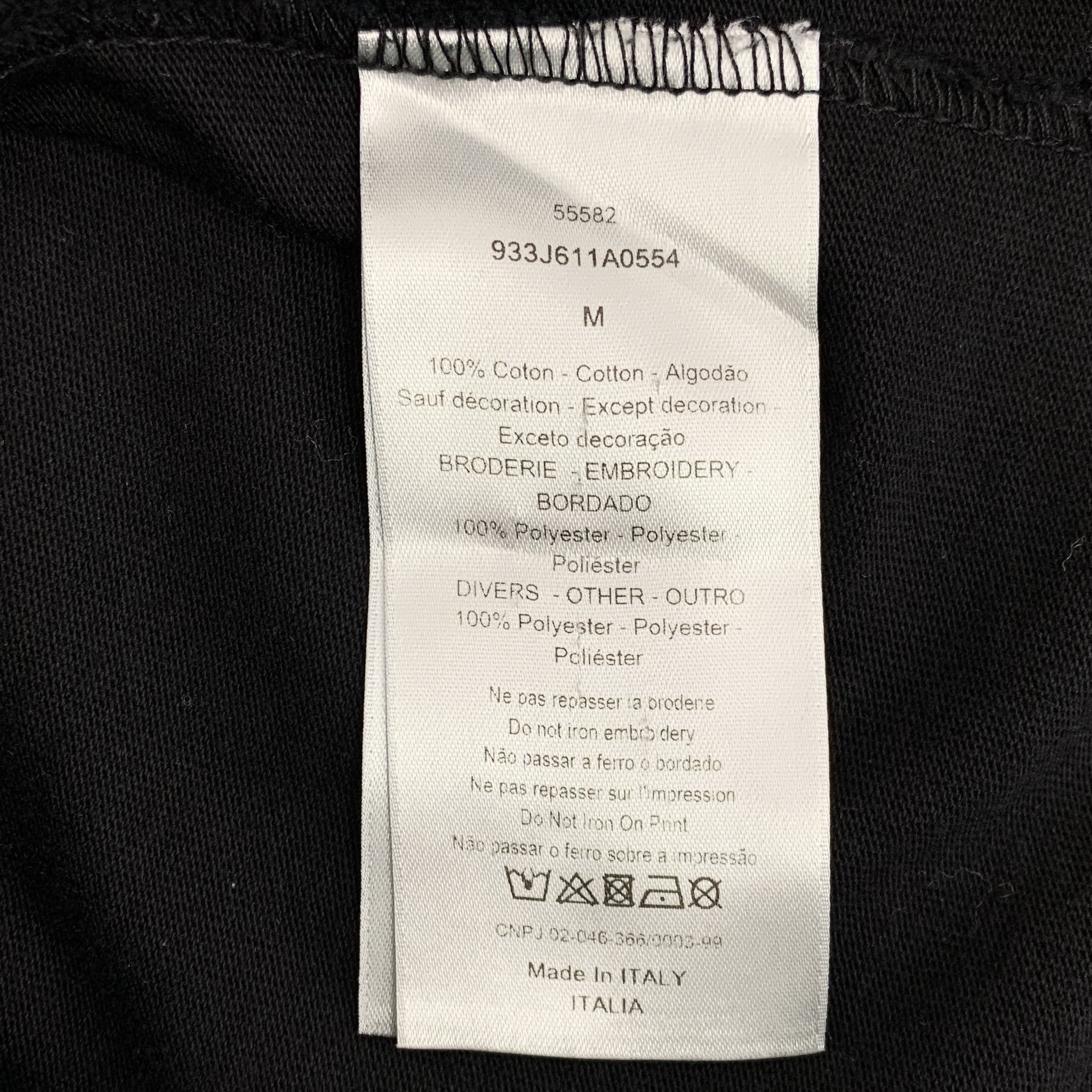 Dior Dior Sakura Embroidered Cotton T-Shirt Black (M) Size US M / EU 48-50 / 2 - 7 Thumbnail