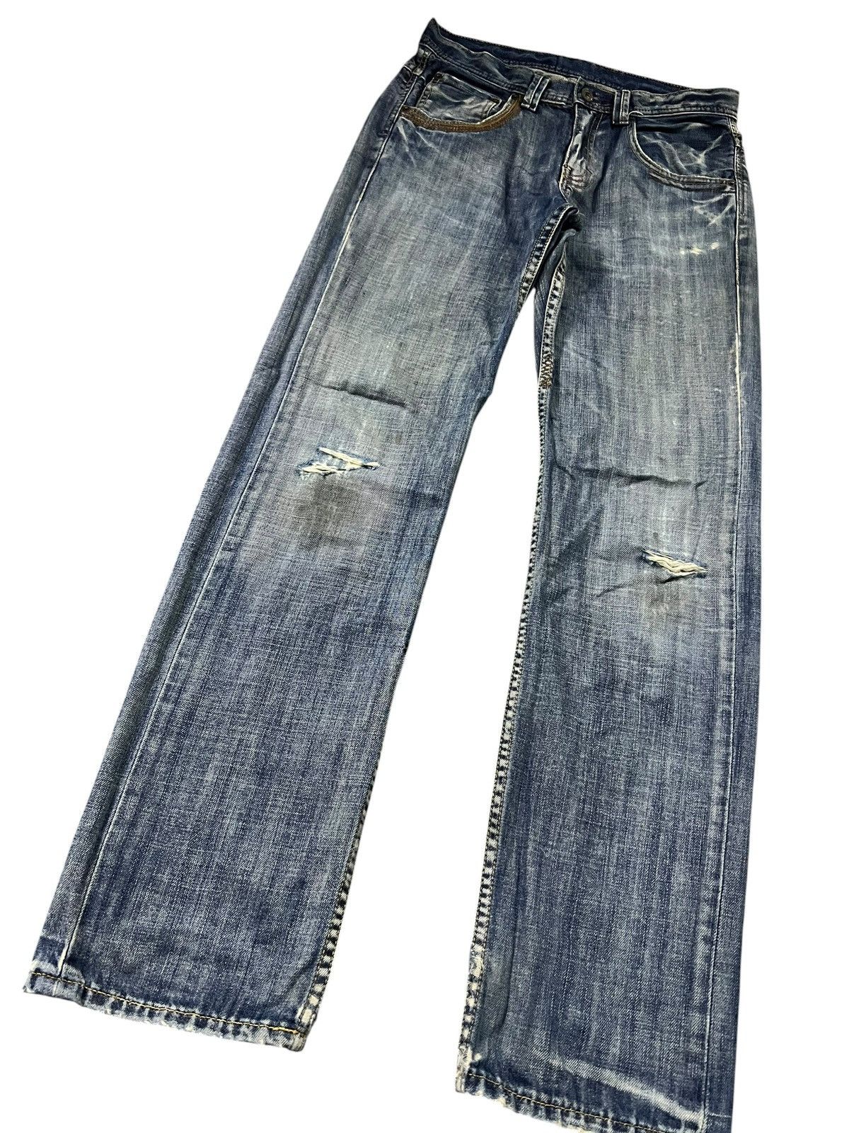 Takeo Kikuchi ?Rare?Vintage Takeo Kikuchi Faded Distressed Jean 