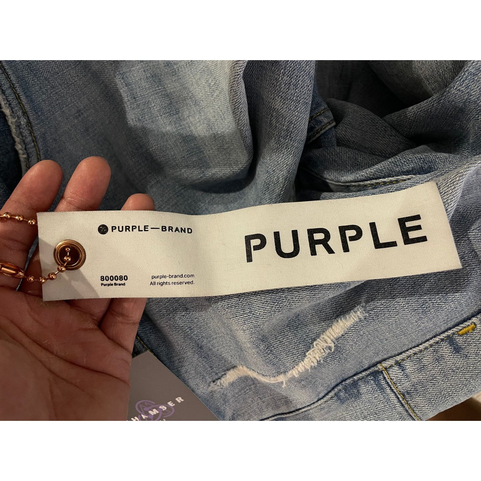 Purple Brand Purple Brand Blue Knee Ripped Jeans Size US 32 / EU 48 - 8 Thumbnail