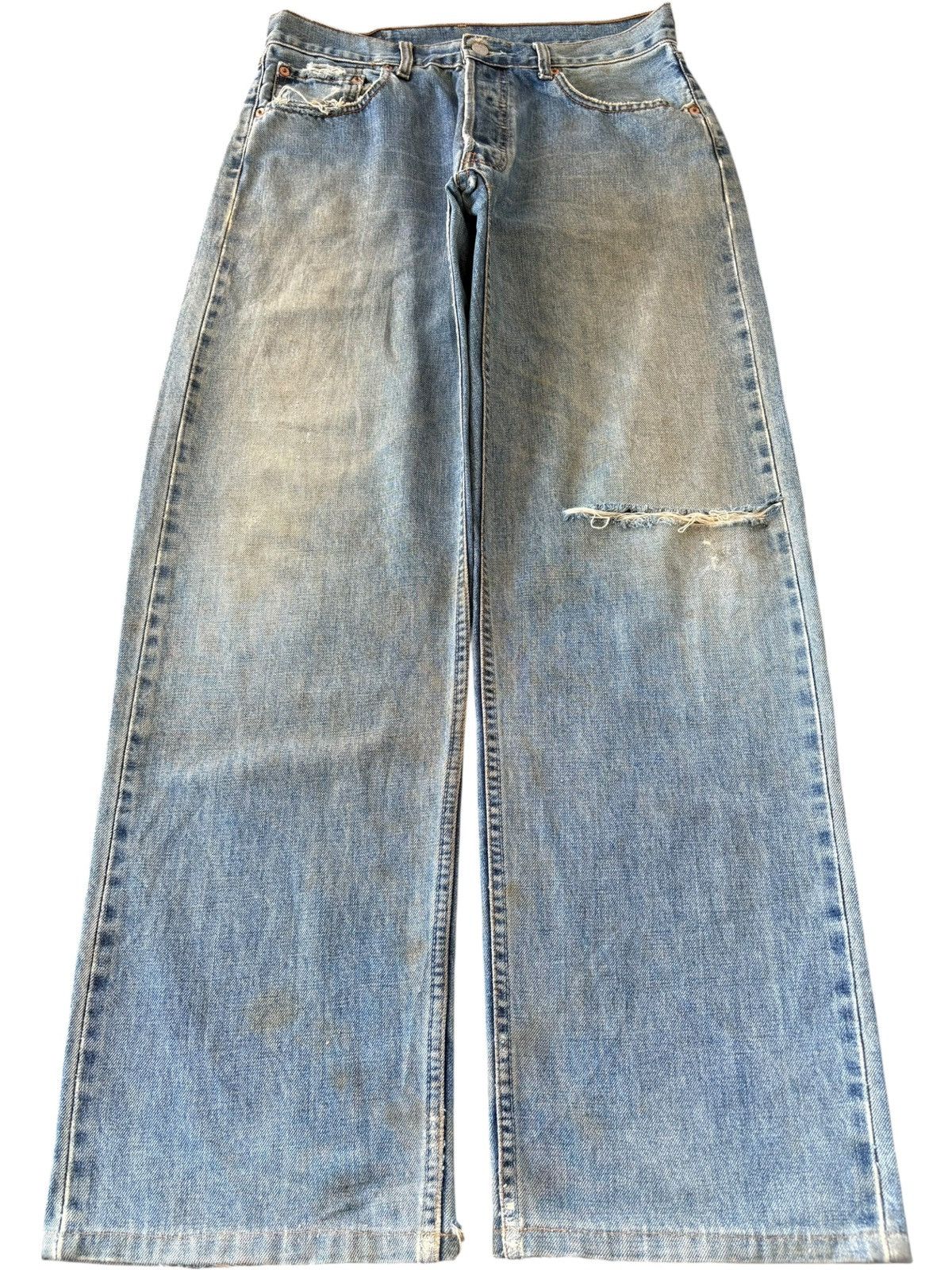Levi's Vintage 90s Levis 513 Mud Wash Distressed Baggy Jeans Size US 32 / EU 48 - 1 Thumbnail