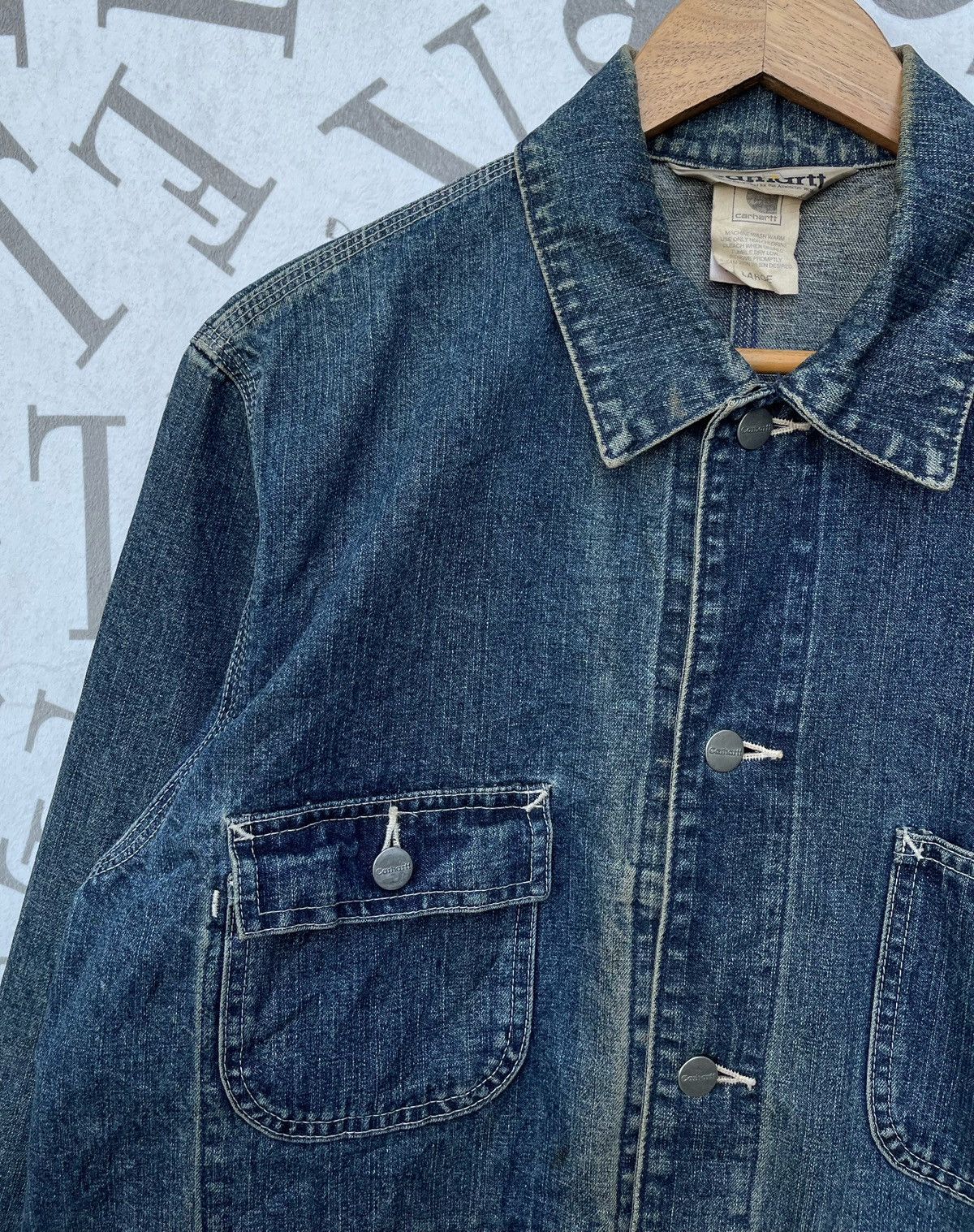 Carhartt 🔥Vintage Carhartt Men's Michigan Denim Chore Jacket Size US L / EU 52-54 / 3 - 5 Thumbnail