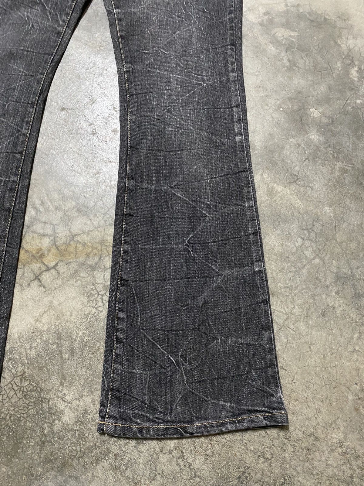 Hysteric Glamour × If Six Was Nine × Le Grande Bleu (L.G.B.) Flare Jeans Japanese Daily Topic Black Punk Jeans Size US 31 - 3 Thumbnail