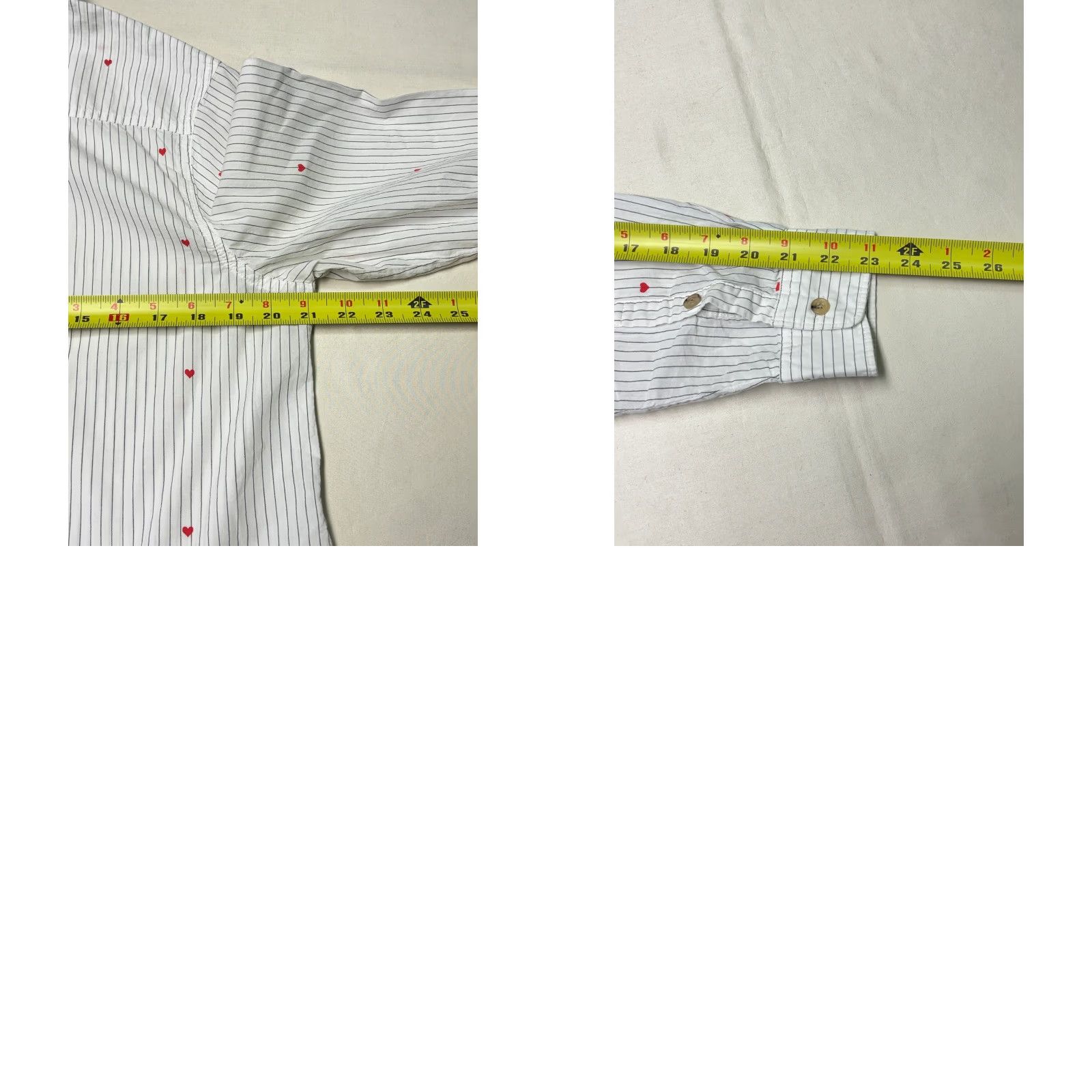 Marine Layer Marine Layer White Pinstripe Red Heart Embroidered Button-Down Women Shirt M Size M / US 6-8 / IT 42-44 - 8 Thumbnail