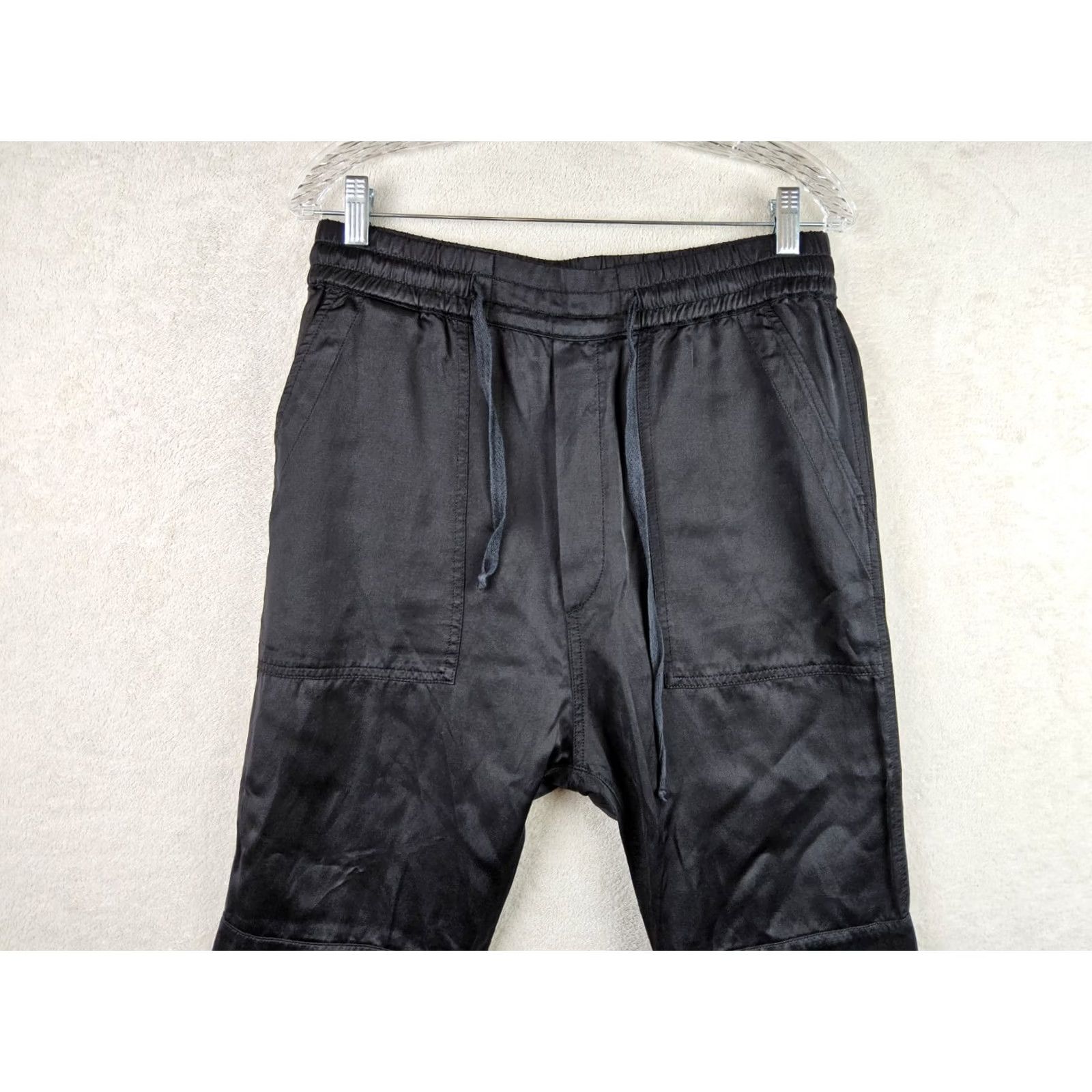Citizens Of Humanity Citizens Of Humanity Women’s Drawstring Jeans L Black Silky Ankle Pants, Size L Size 36" / US 14 / IT 50 - 3 Thumbnail