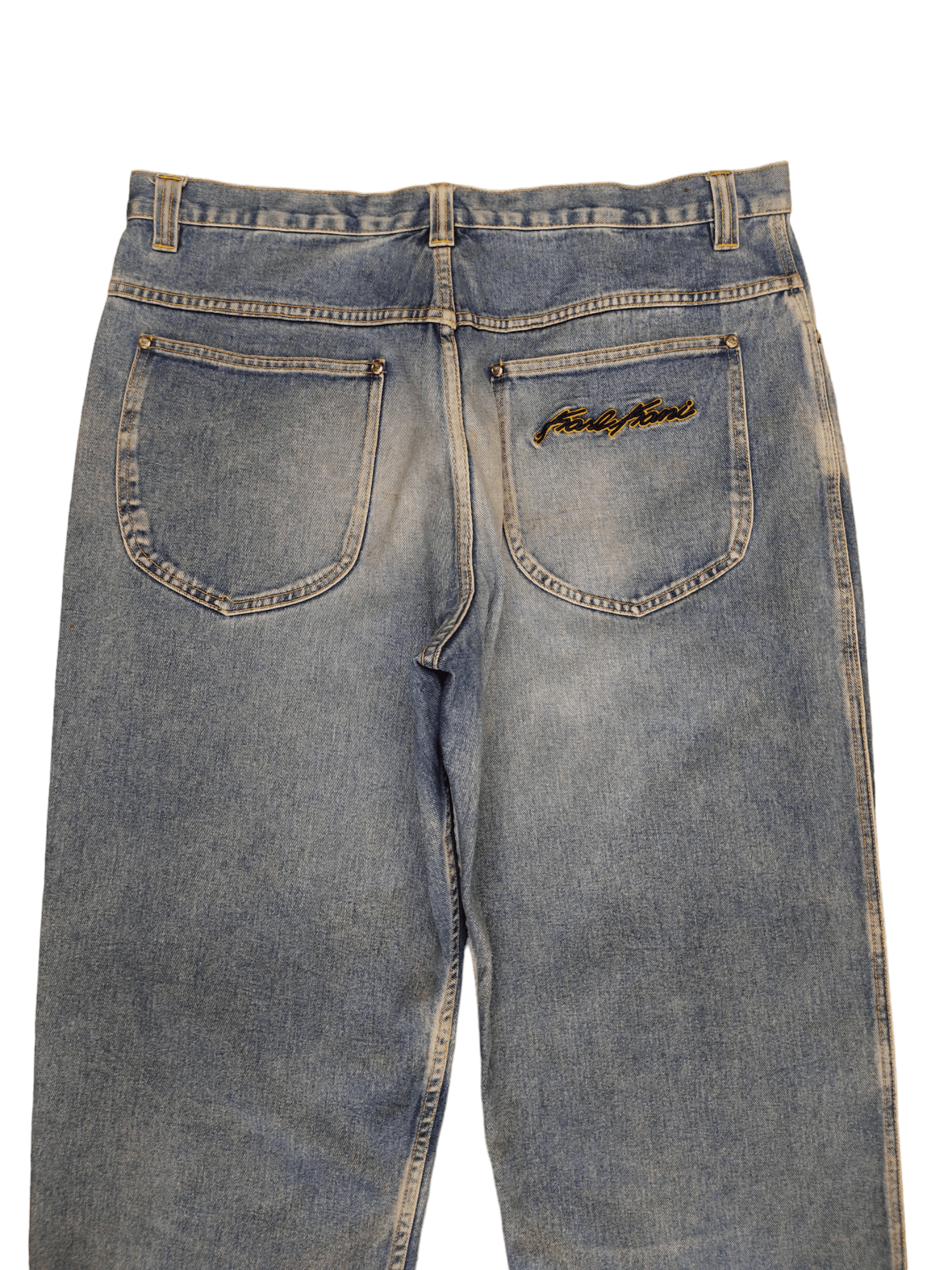 JNCO Vintage Y2k Karl Kani Embroider Faded Distress Baggy Jeans Size US 37 - 3 Thumbnail