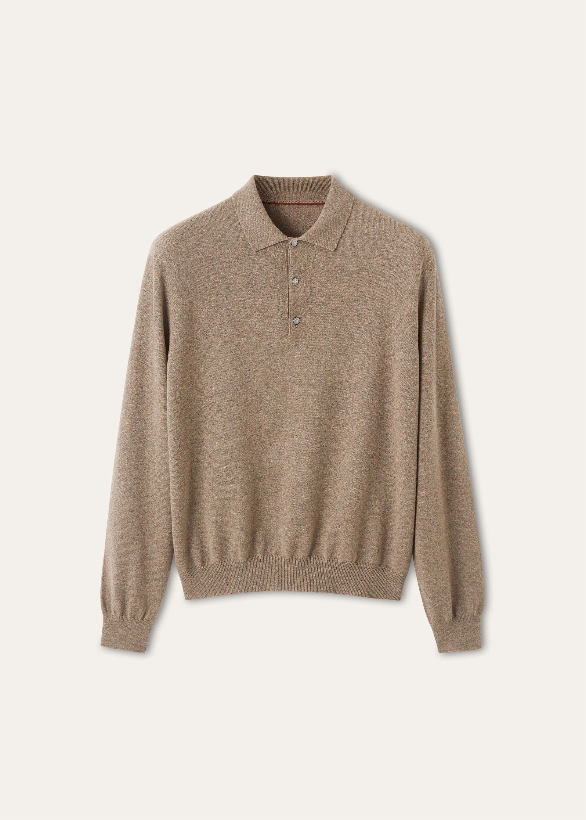 Loro Piana os11x0226 FAO9748 Classic Polo Shirt Licorice Root Melange Size US M / EU 48-50 / 2 - 1 Thumbnail
