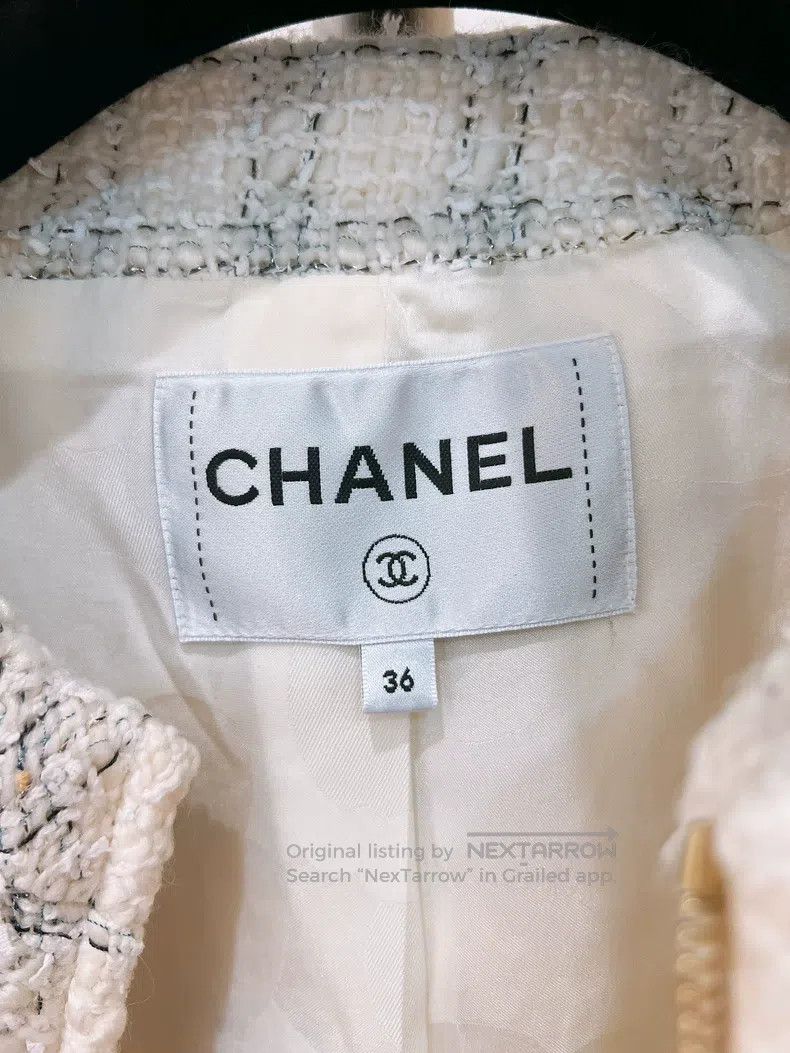 Chanel Chanel Snow series milky white tweed coat Size XS / US 0-2 / IT 36-38 - 8 Thumbnail