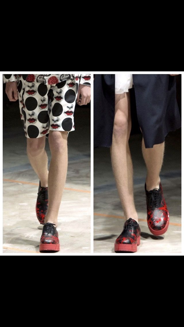 Comme des Garcons Homme Plus CDGHP 🇯🇵 black calf red platform gum sole derby 7 25 NEW Size US 7 / EU 40 - 3 Thumbnail