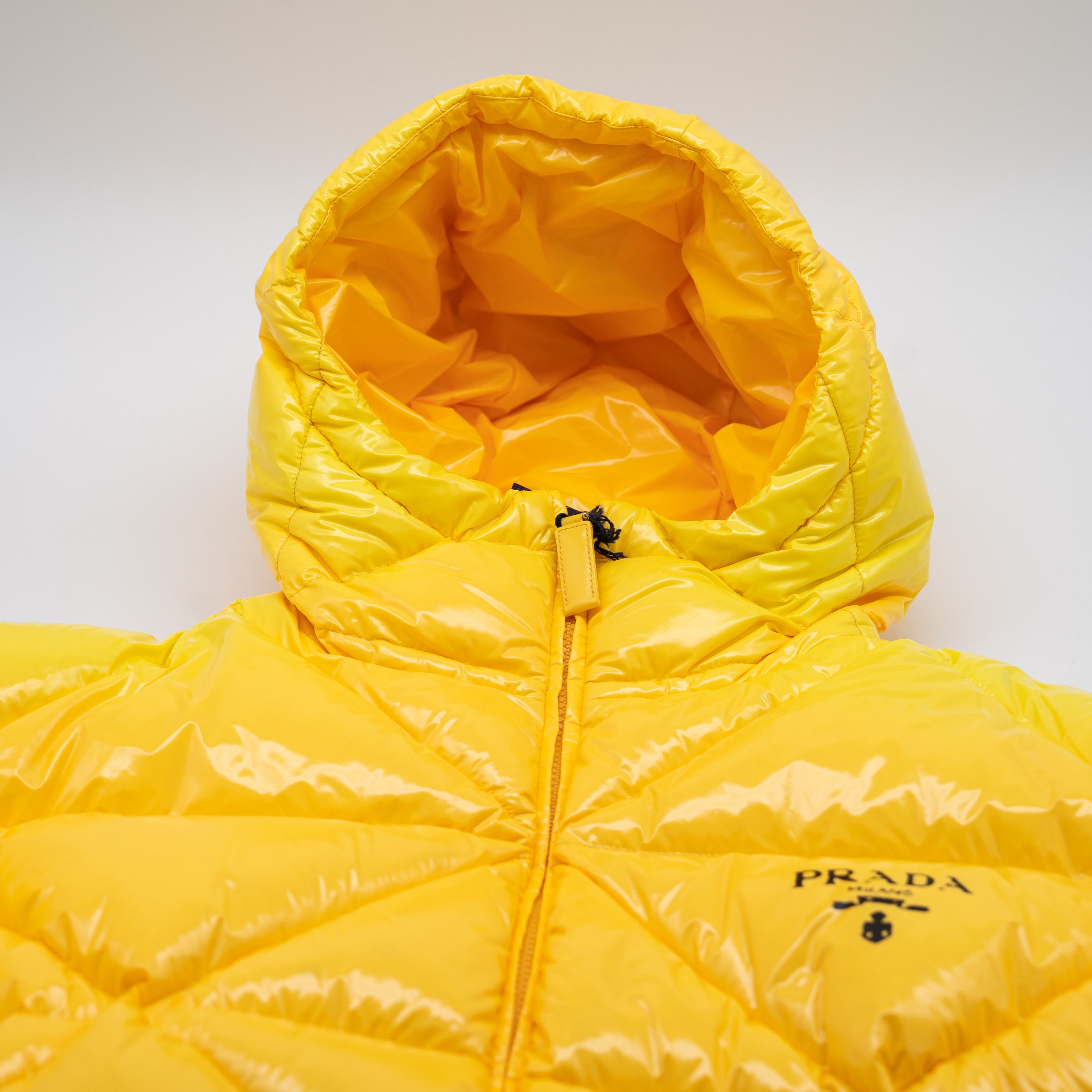 Prada 8 US Prada Yellow Triangle-Quilted Puffer Down Jacket Nylon Size M / US 6-8 / IT 42-44 - 5 Thumbnail