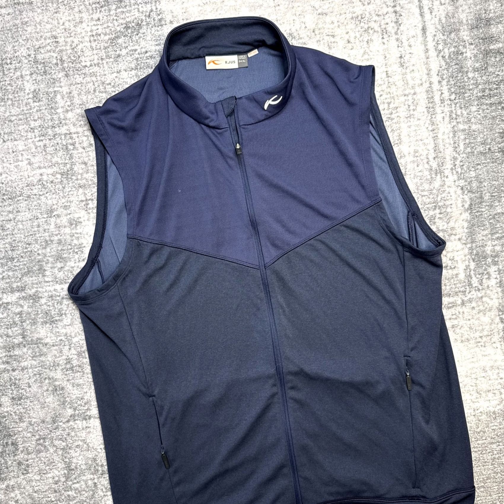 KJUS KJUS Westport Vest Mens XL Navy Blue Golf Performance UPF 50 Quick Dry Travel Windbreaker Full Zip Pockets Lightweight Moisture Wicking Size US XL / EU 56 / 4 - 2 Thumbnail