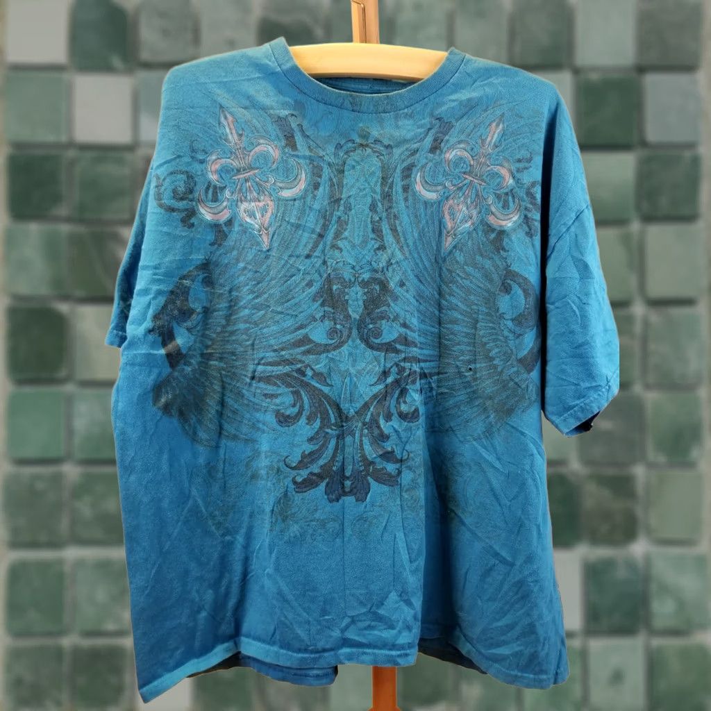 Vintage VINTAGE MMA ELITE WINGS CROSS GRUNGE DOUBLE SIDE PRINT T-SHIRT SZ XXL Size US XXL / EU 58 / 5 - 1 Thumbnail