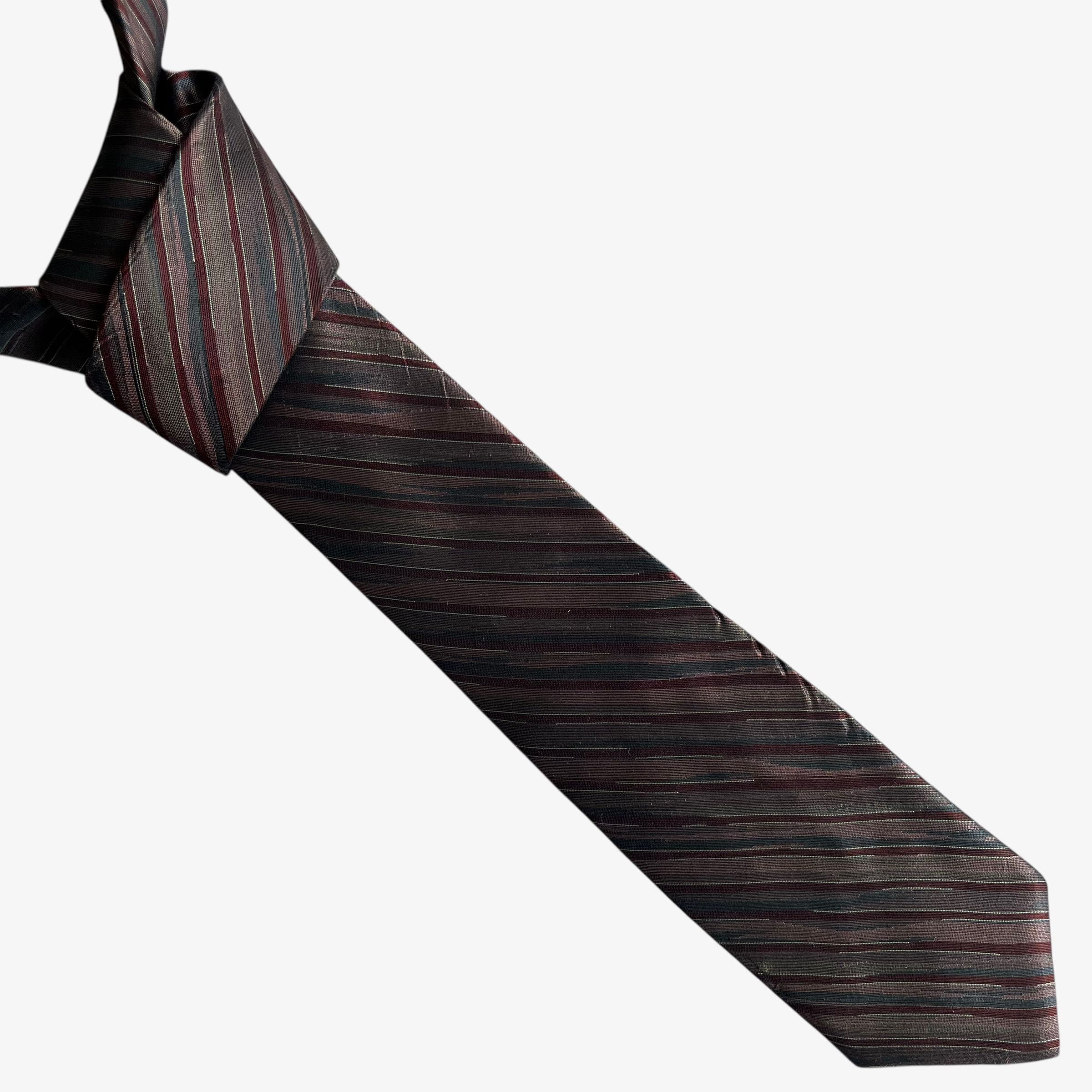 Oleg Cassini Vintage 80s Oleg Cassini Abstract Striped Silk Tie Size ONE SIZE - 1 Thumbnail