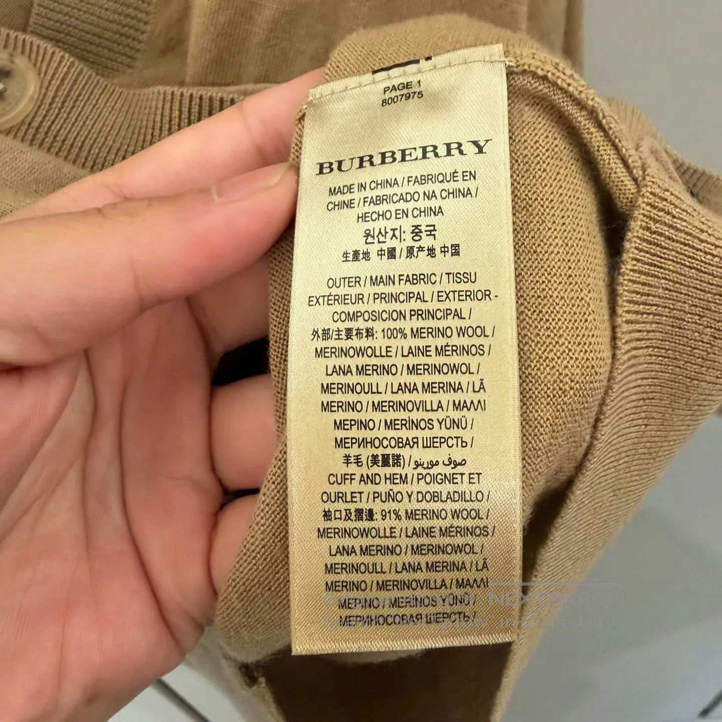 Burberry beige burberry wool cardigan in excellent condition. Size XS / US 0-2 / IT 36-38 - 5 Thumbnail
