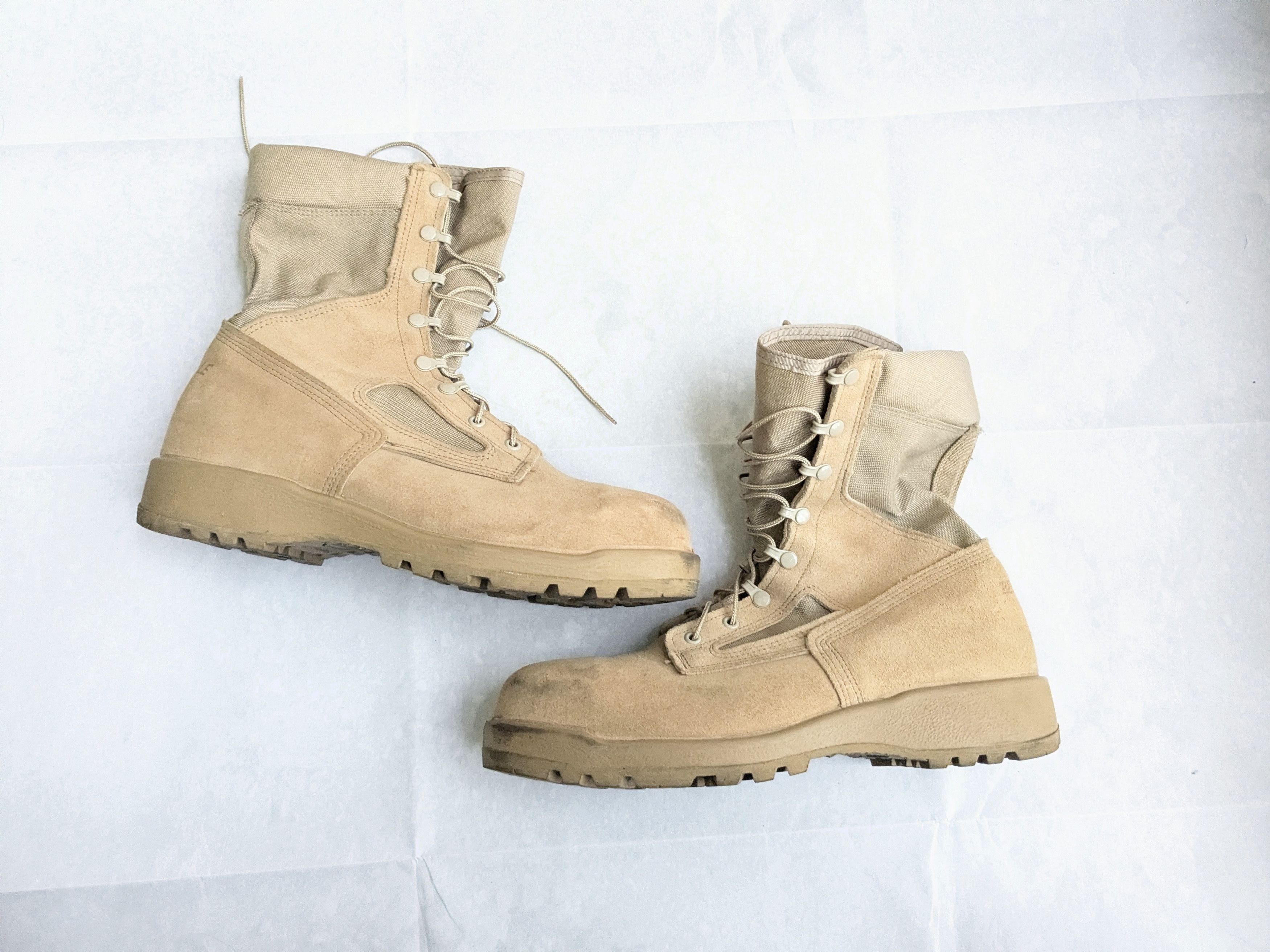 Belleville Combat Boots Wheat 11.5 Wide Suede