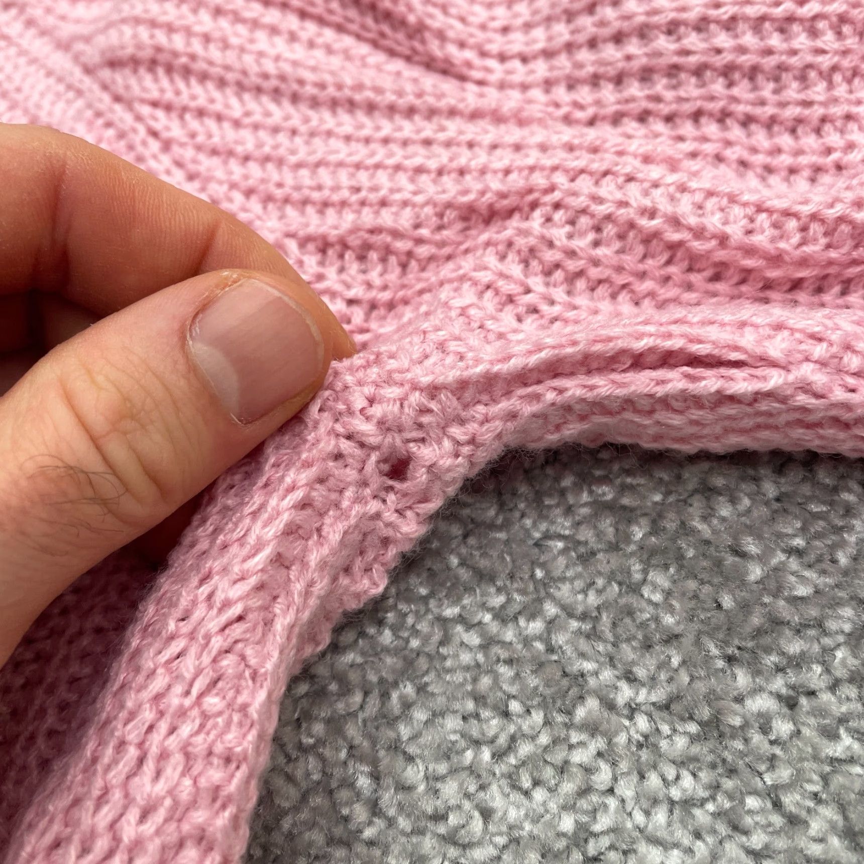Vintage Jolie & Joy Pullover Sweater Womens Large Pink Acrylic Crochet Casual Lightweight Size L / US 10 / IT 46 - 5 Thumbnail