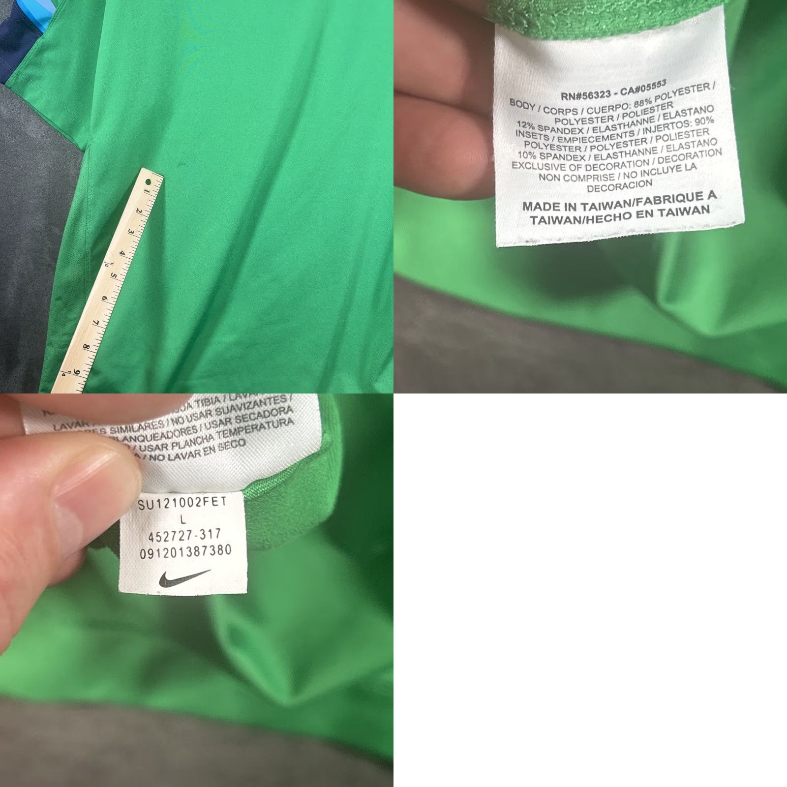 Nike Nike Golf Tour Performance Polo Shirt Mens Large Green Blue Dri-Fit Stretch Short Sleeve Breathable Quick Dry Moisture Wicking Vintage: No Size US L / EU 52-54 / 3 - 9 Thumbnail