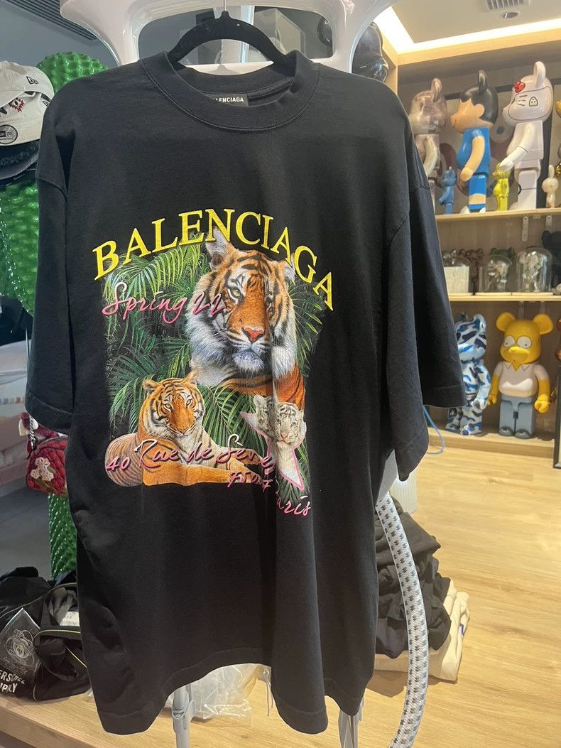 Balenciaga Balenciaga 2022ss Year of the Tiger Tiger Head Short Sleev Size US S / EU 44-46 / 1 - 1 Thumbnail