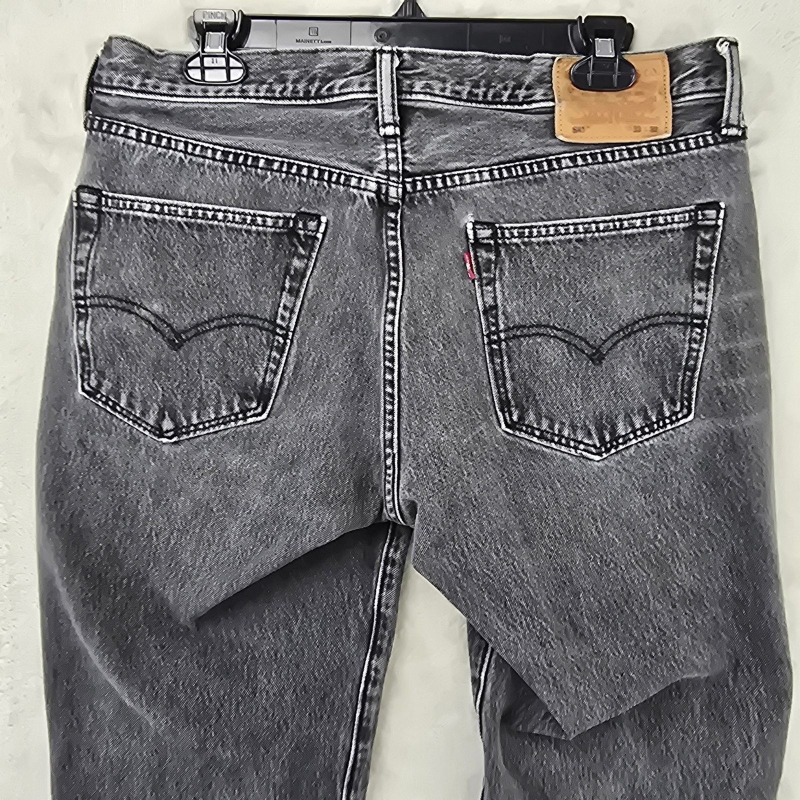 Levi's Levi's 541 Black Jeans Mens 33x29 Taper Fit Stretch Whiskers Size US 33 - 7 Thumbnail