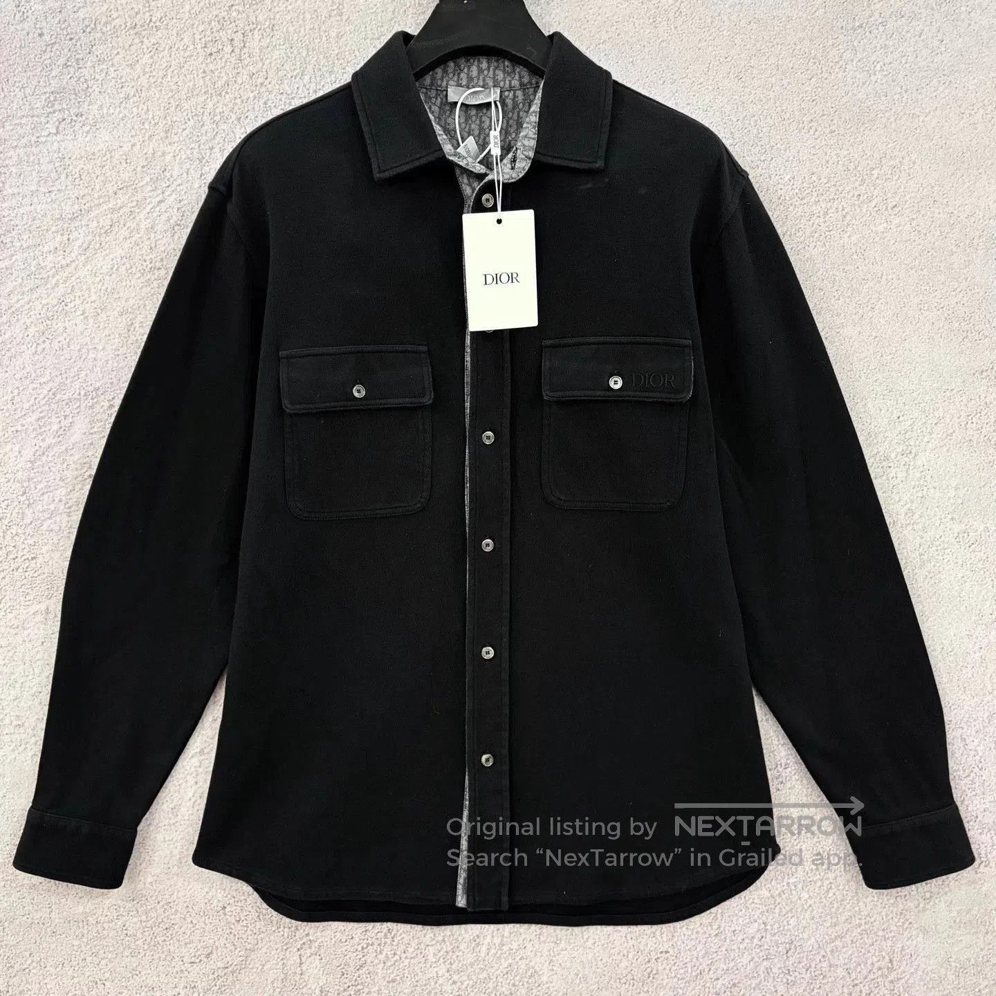 Dior Black Long-Sleeve Button-Up Shirt with Chest Pockets. Size US S / EU 44-46 / 1 - 1 Thumbnail
