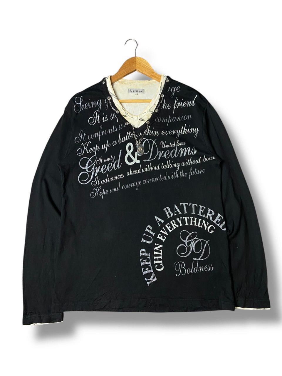 Japanese Brand × Seditionaries × Vintage Sorridere Seditionaries Punk Double Poem Long Sleeves (124) Size US L / EU 52-54 / 3 - 1 Thumbnail