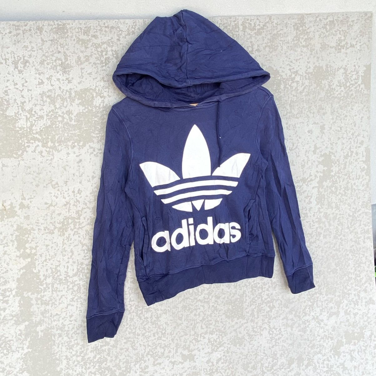 Other Vintage Adidas Hoodie Big Printed Sweater NavyBlue Size XS Size US XS / EU 42 / 0 - 3 Thumbnail