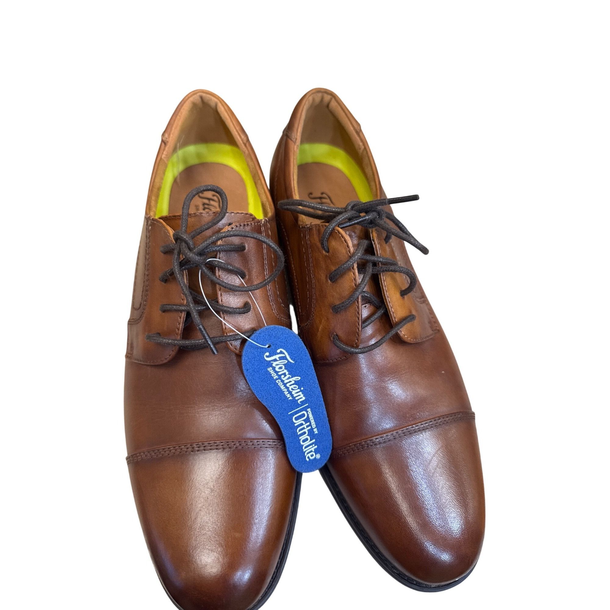 Florsheim Florsheim Mens Brown Leather Oxford Dress Shoes Size 10.5D S Size US 10.5 / EU 43-44 - 10 Thumbnail