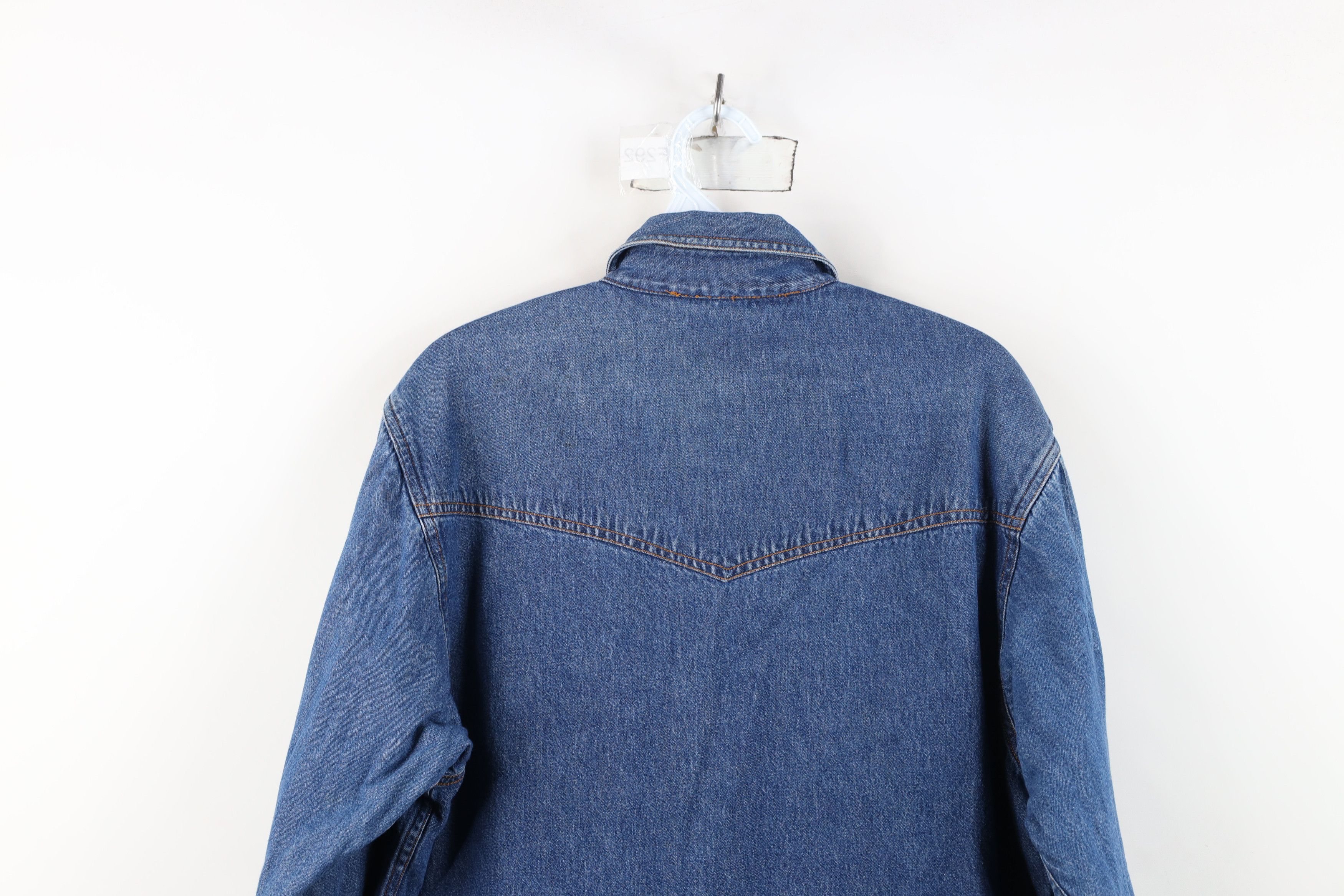 Vintage Vintage 90s Streetwear Lined Denim Western Shirt Jacket Jac Size US M / EU 48-50 / 2 - 15 Thumbnail