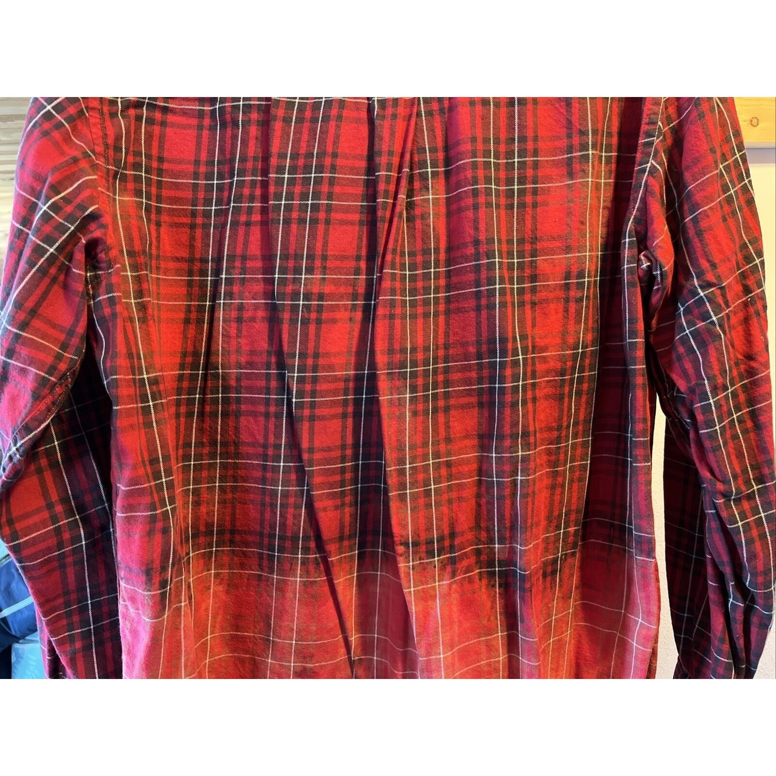 Pendleton Pendleton Mens L Red Plaid LS pima cotton merino wool shirt Size US L / EU 52-54 / 3 - 15 Thumbnail