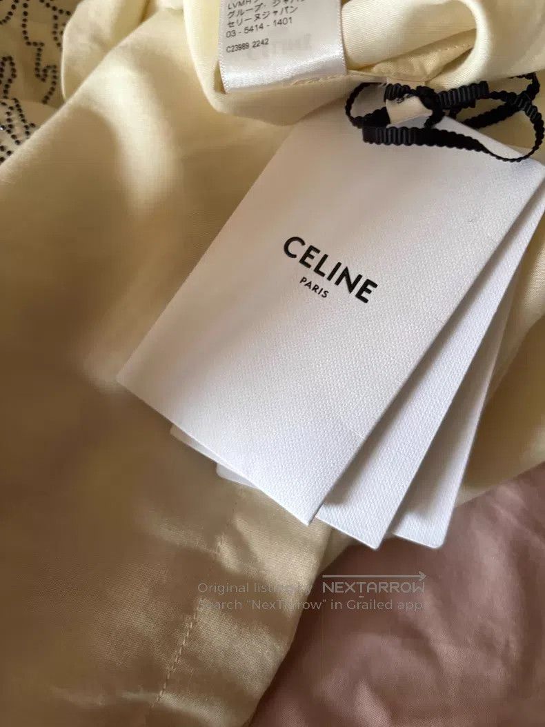 Celine Celine Palm Tree Studs Crystal Short Sleeve Shirt i Size XS / US 0-2 / IT 36-38 - 5 Thumbnail