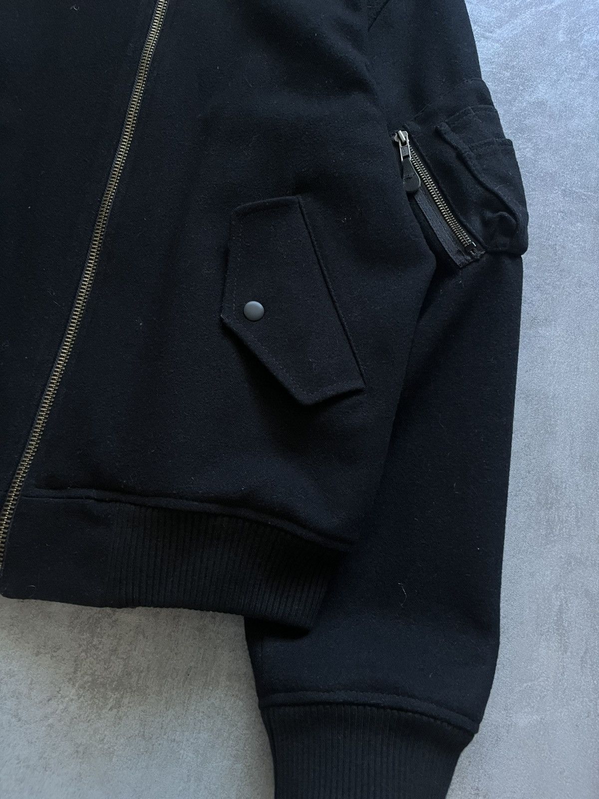 Club Monaco Vintage Club Monaco wool M1 Bomber Jacket Luxury Black L Size US L / EU 52-54 / 3 - 6 Thumbnail