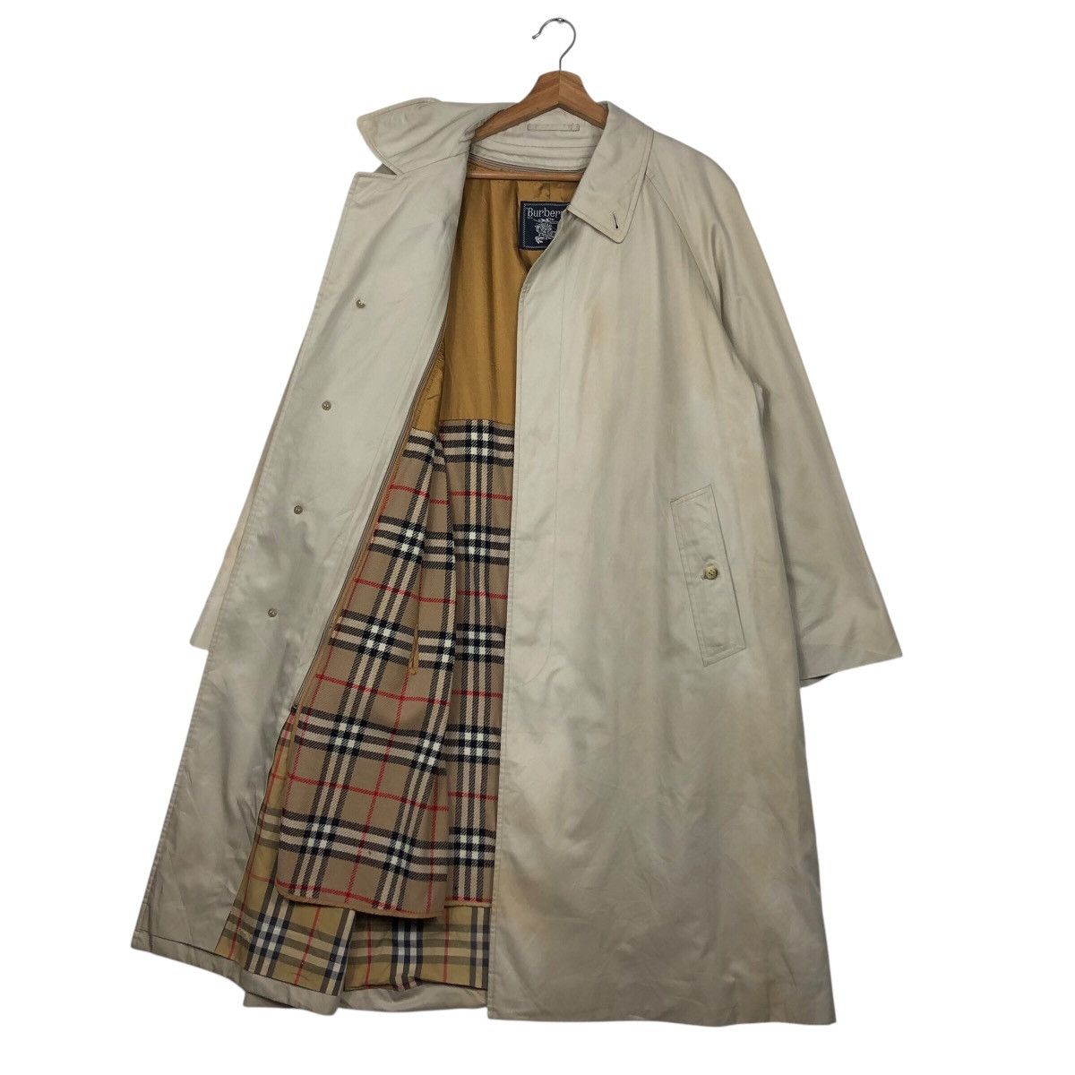 Burberry 📌Vintage Long Jacket Burberrys Nova Check Blanket Lining Size US M / EU 48-50 / 2 - 13 Thumbnail