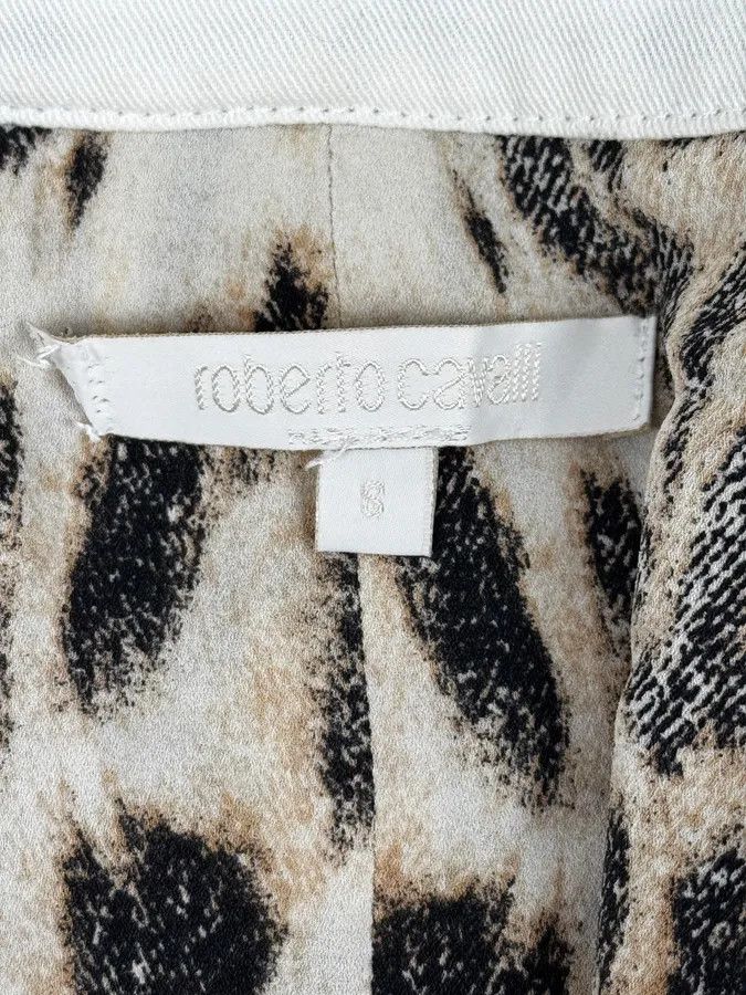 Roberto Cavalli AW2001 Roberto Cavalli White & Leopard Patchwork Jacket Size S / US 4 / IT 40 - 13 Thumbnail