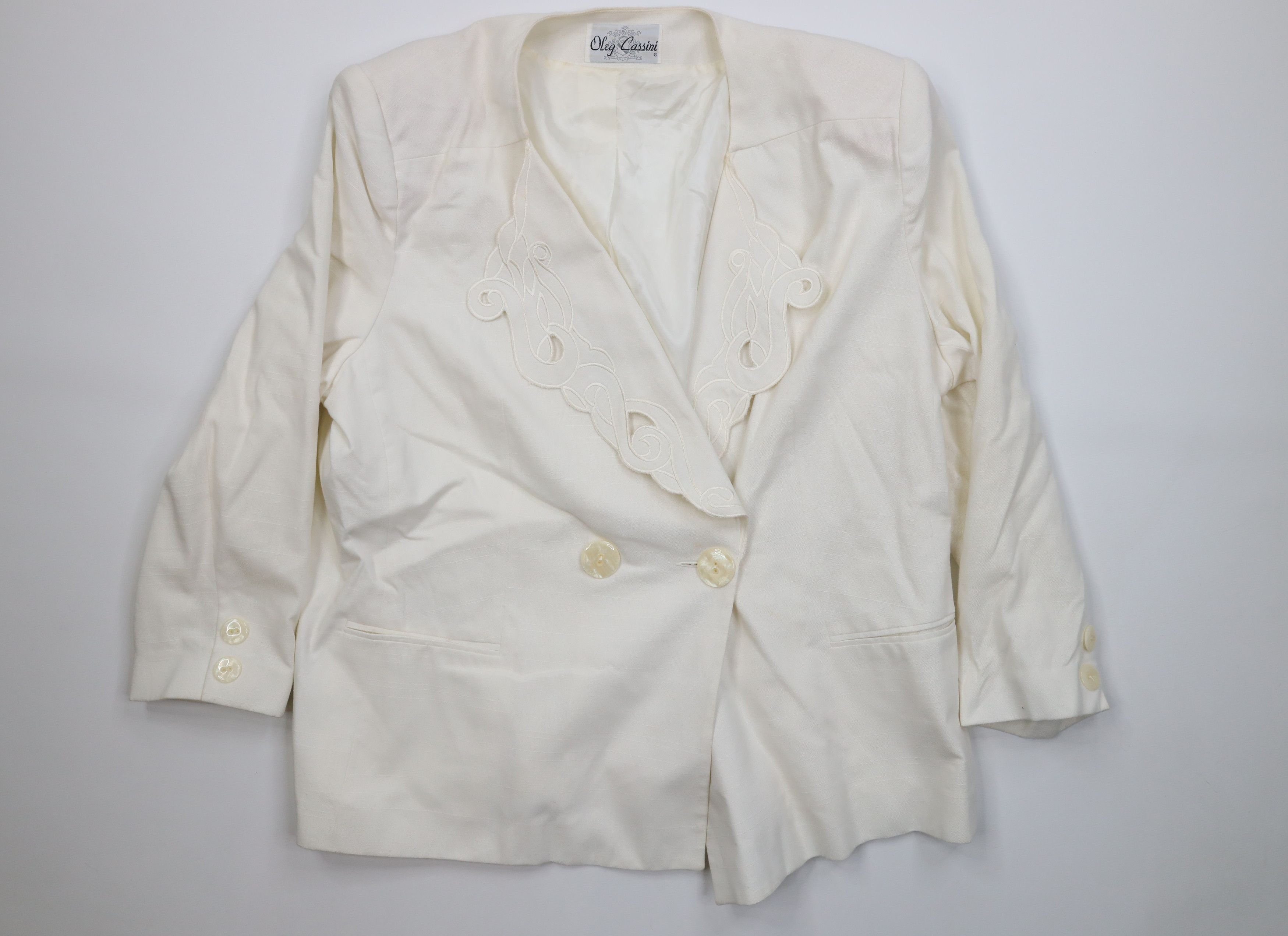 Oleg Cassini Vintage 70s Oleg Cassini 2 Piece Church Wedding Suit Size 3XL / US 20-22 - 2 Thumbnail