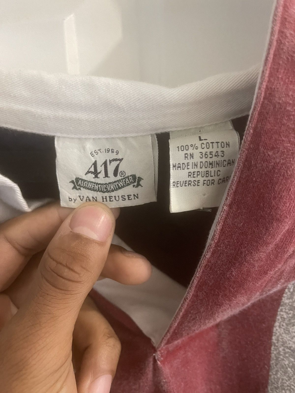 Van Heusen × Vintage Vintage Van Heusen long sleeve striped polo Size US L / EU 52-54 / 3 - 2 Thumbnail