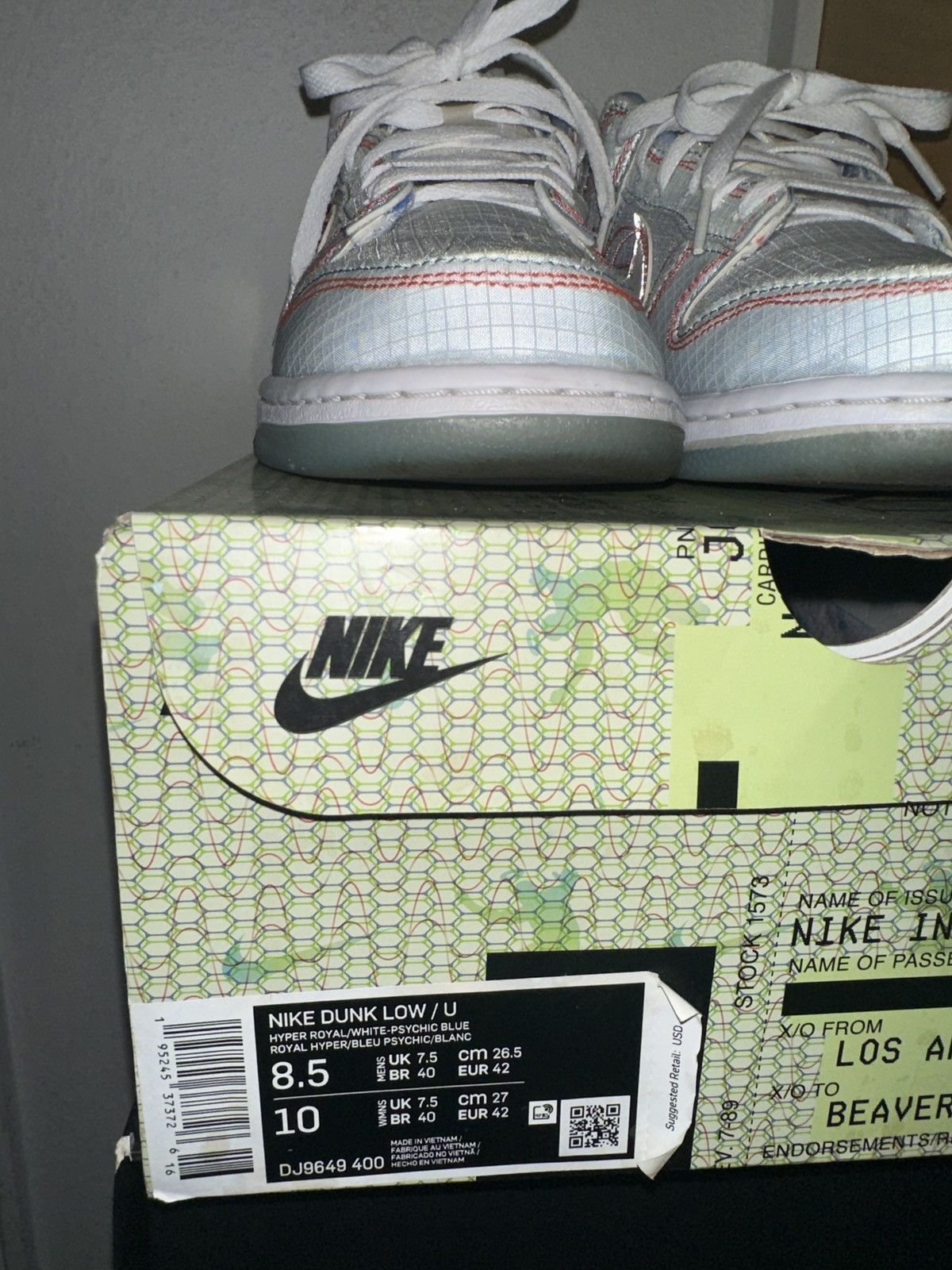 Nike Nike x Union Dunk Low Argon Size US 8.5 / EU 41-42 - 6 Thumbnail