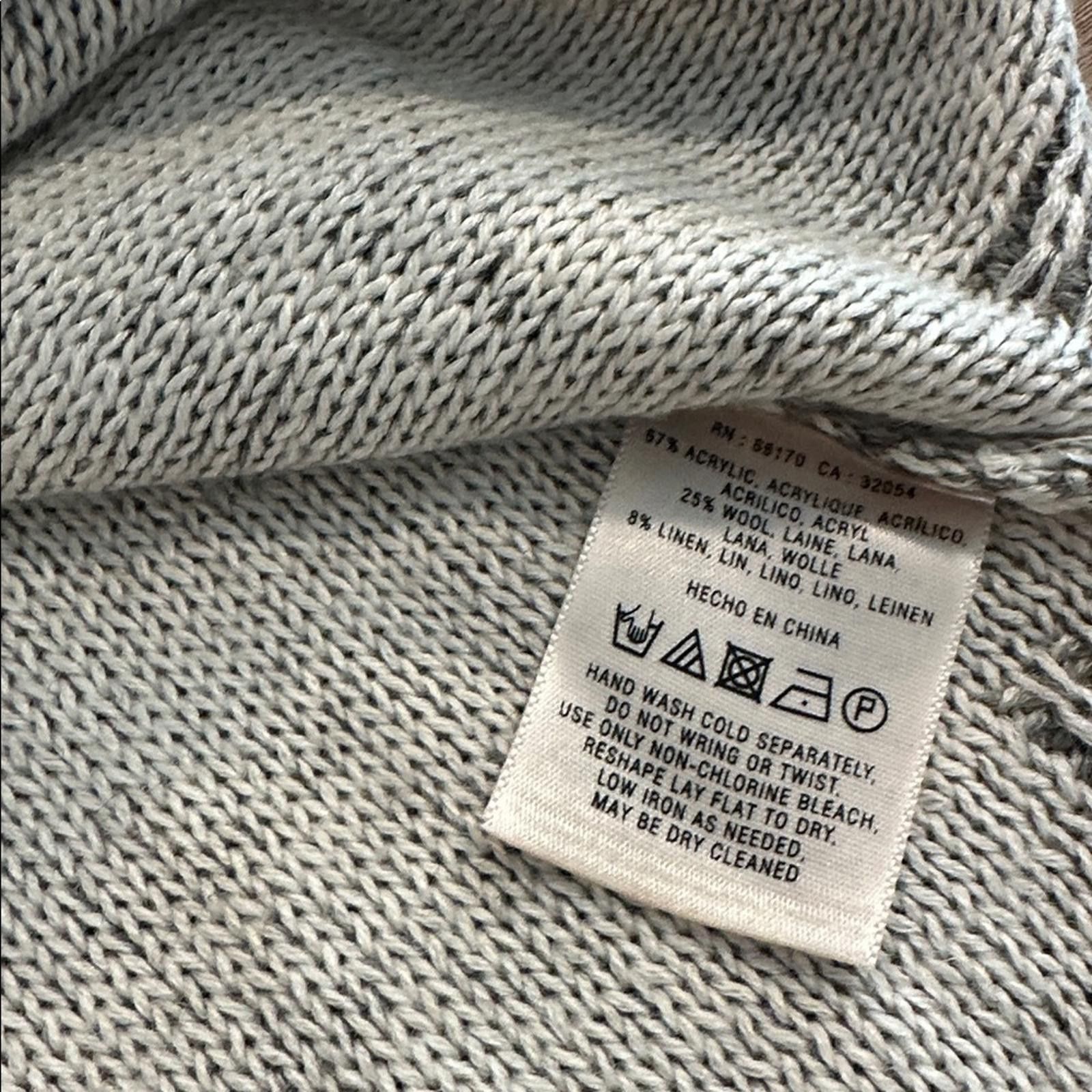 Other Anthro Far Away Small Channel Knit Sweater Wool Linen EUC Size S / US 4 / IT 40 - 6 Thumbnail