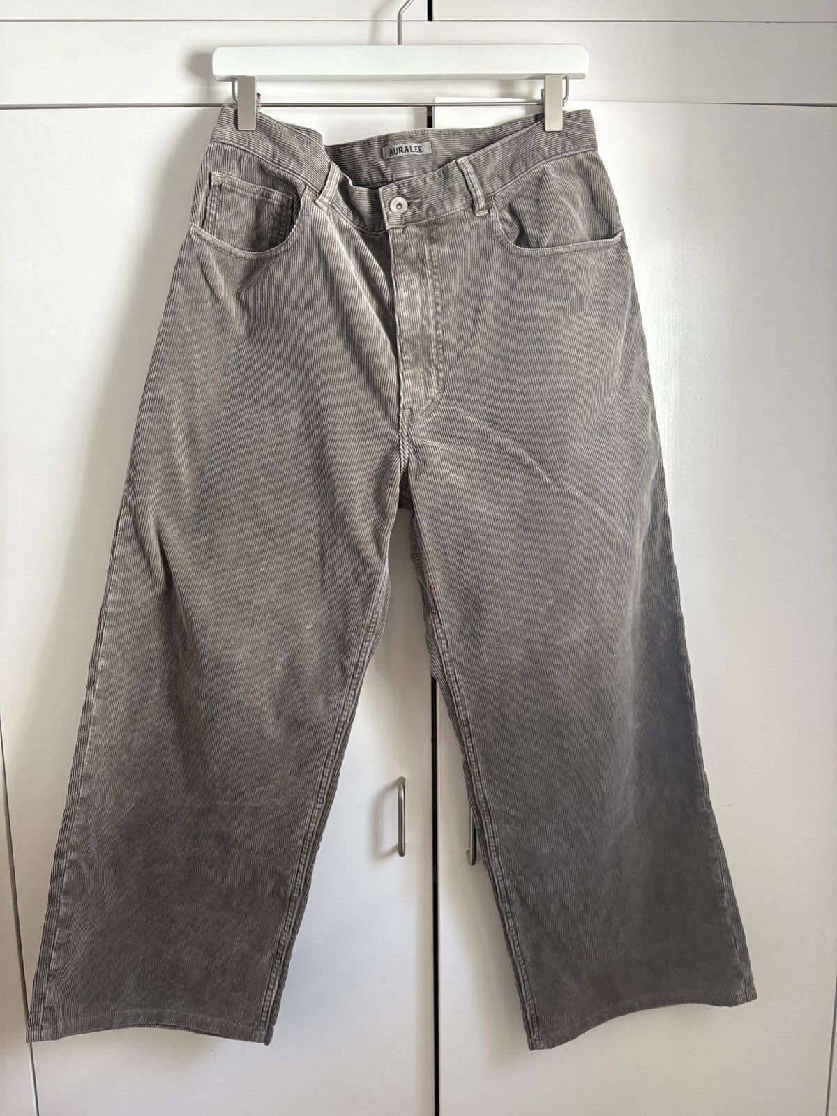 Auralee Pigment Dyed Corduroy 5P Pant Olive Brown A25AP02FC