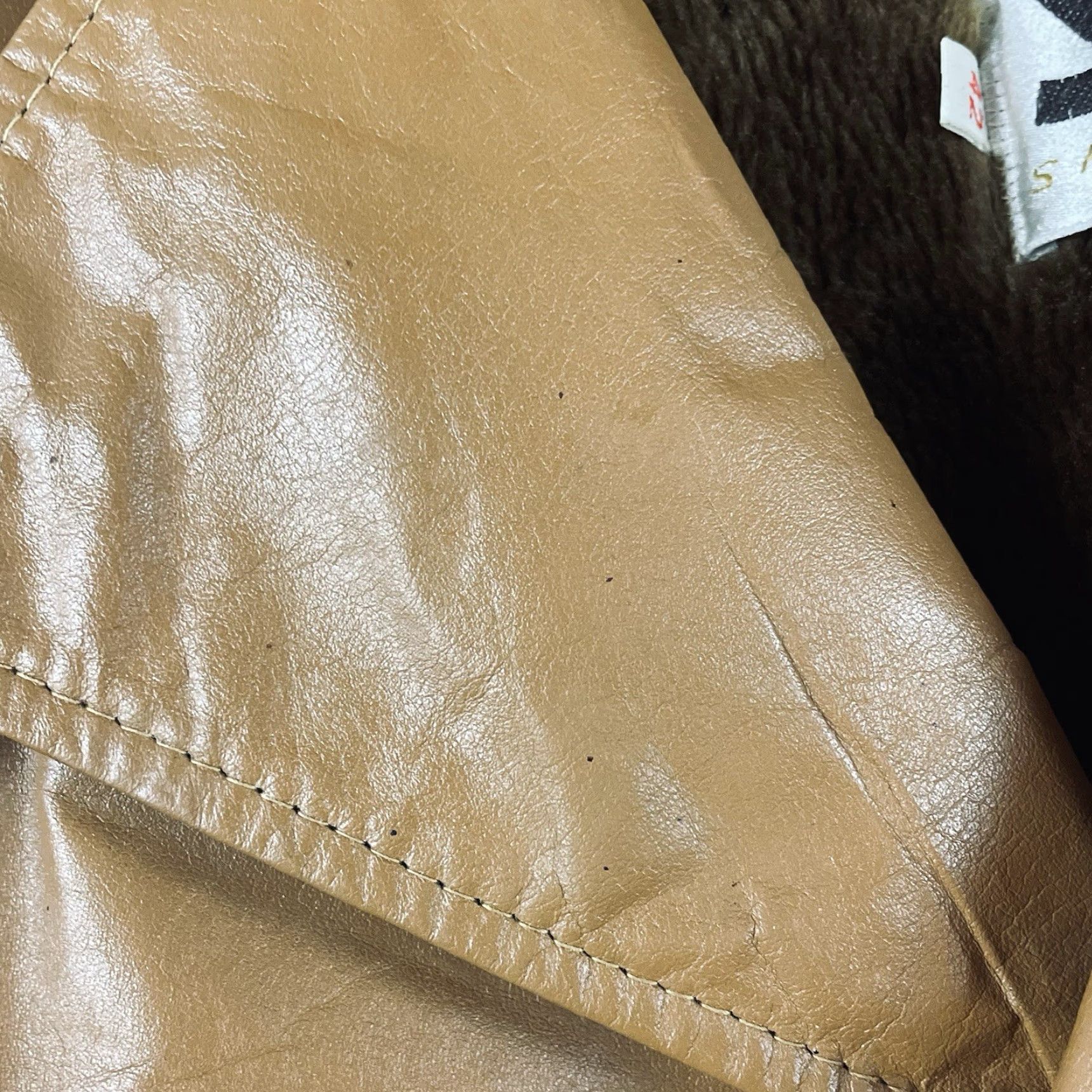 Schott Vtg Schott Bros. Leather Jacket 42 Car Coat Brown Button Removable Fur Lining Size US XS / EU 42 / 0 - 3 Thumbnail