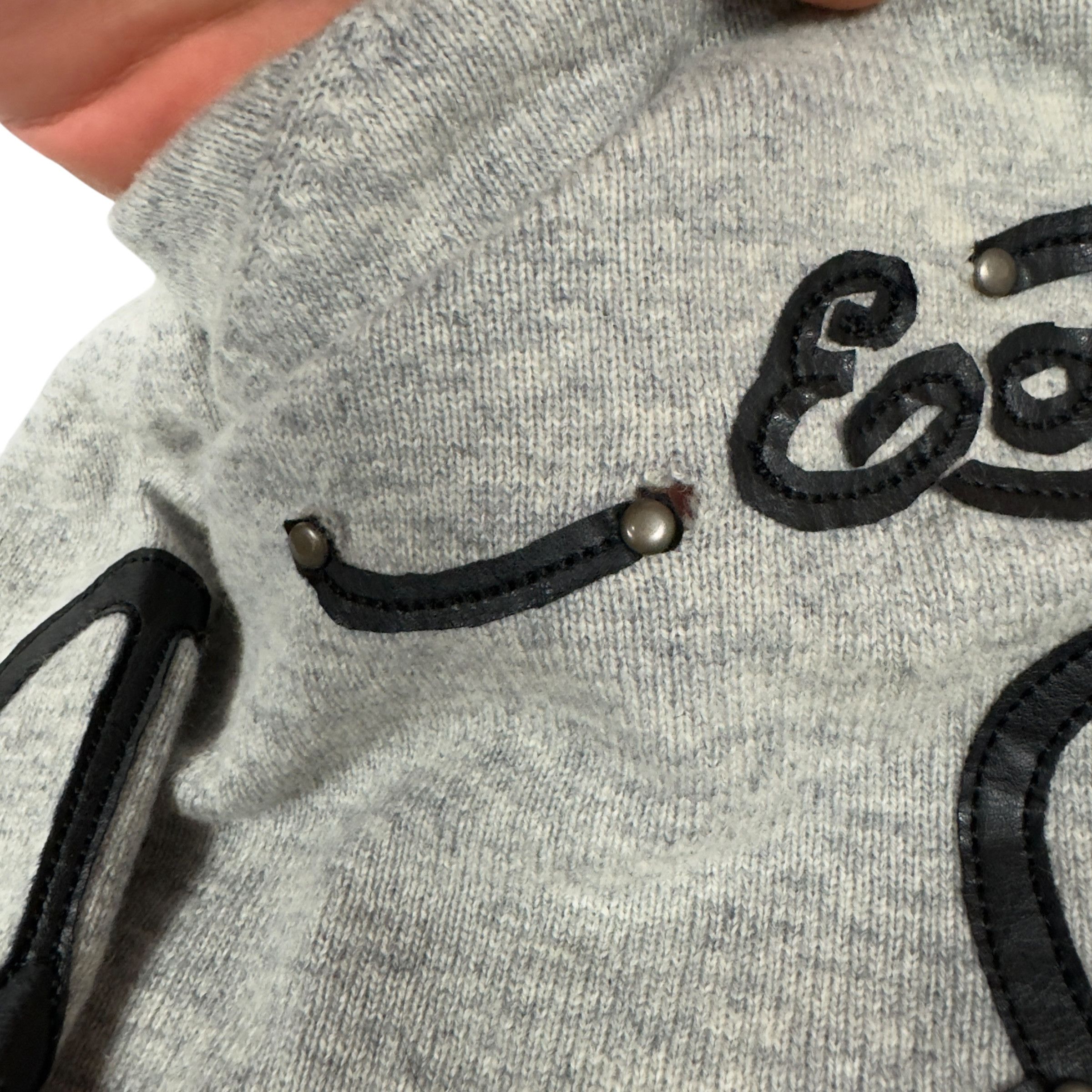 Ed Hardy × Vintage Ed Hardy Men's Gray Wool Skull Love Kills Slowly Sweater XL Size US L / EU 52-54 / 3 - 8 Thumbnail