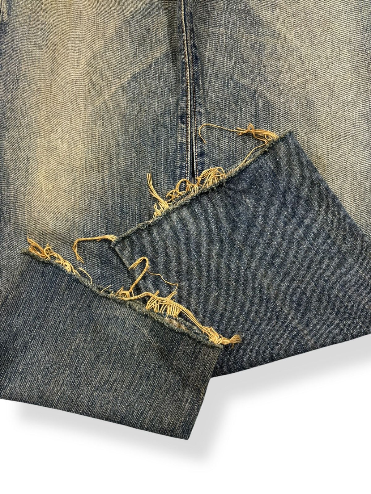 Edwin Vintage Edwin 505X Selvedge Mud Wash Baggy Frayed Leg Jeans Size US 30 / EU 46 - 11 Thumbnail