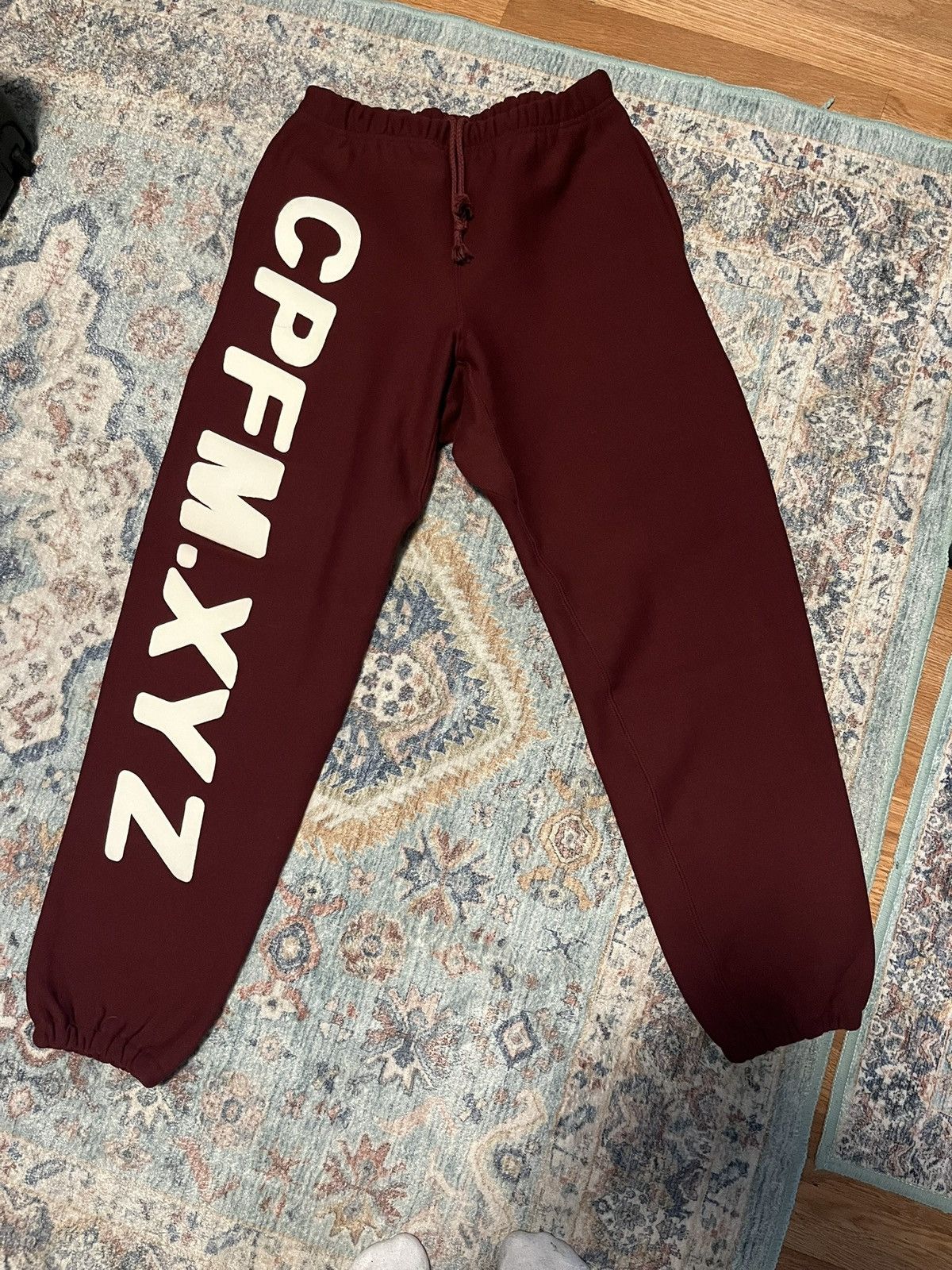 Cactus Plant Flea Market Cactus Plant Flea Market CPFM XYZ Sweatpants “Burgundy” Size US 32 / EU 48 - 1 Thumbnail