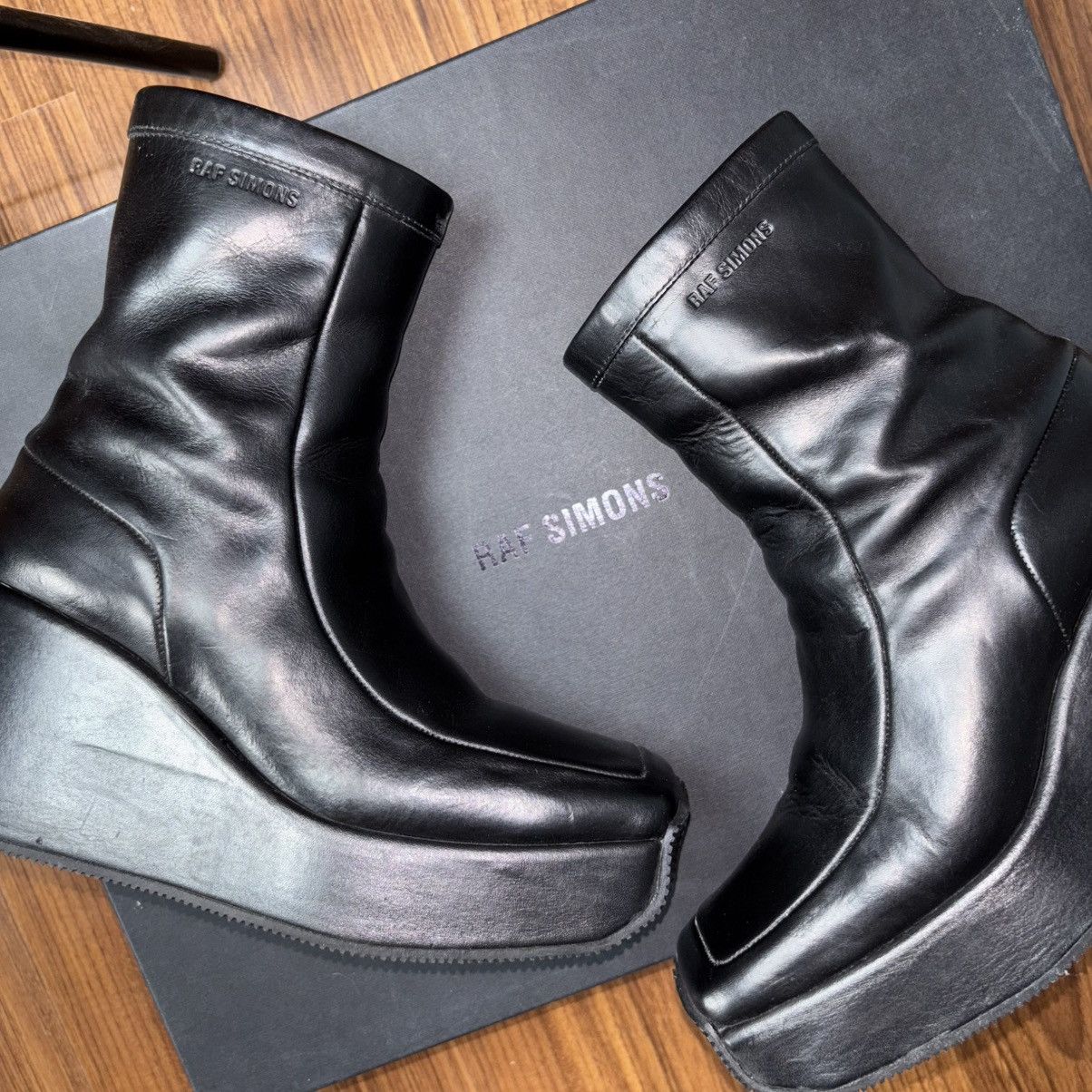 Raf Simons Raf Simons AW22-23 Avant-Garde Platform Ankle Boots Size US 9 / IT 39 - 2 Thumbnail