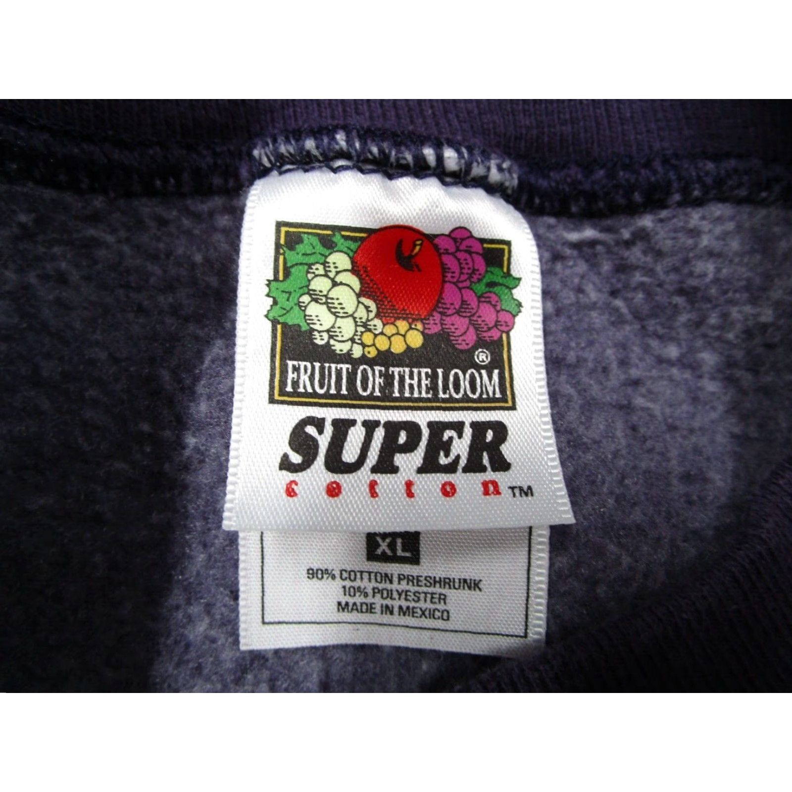 Fruit Of The Loom VINTAGE Fruit of the Loom Sweatshirt Mens XL Purple 90s Hawaii Aloha Beach City Retro Pullover Crew Neck Heavyweight Fleece Size US XL / EU 56 / 4 - 2 Thumbnail