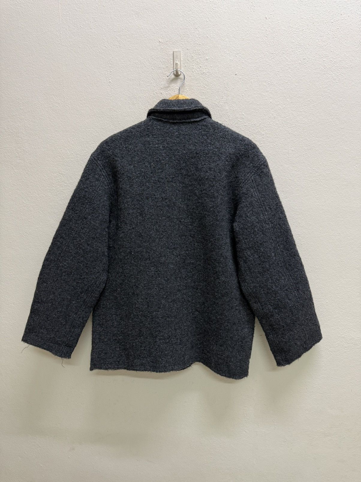 45rpm VINTAGE 45RPM MOHAIR CHARCOAL BLACK BUTTON UP JACKET Size US S / EU 44-46 / 1 - 18 Thumbnail
