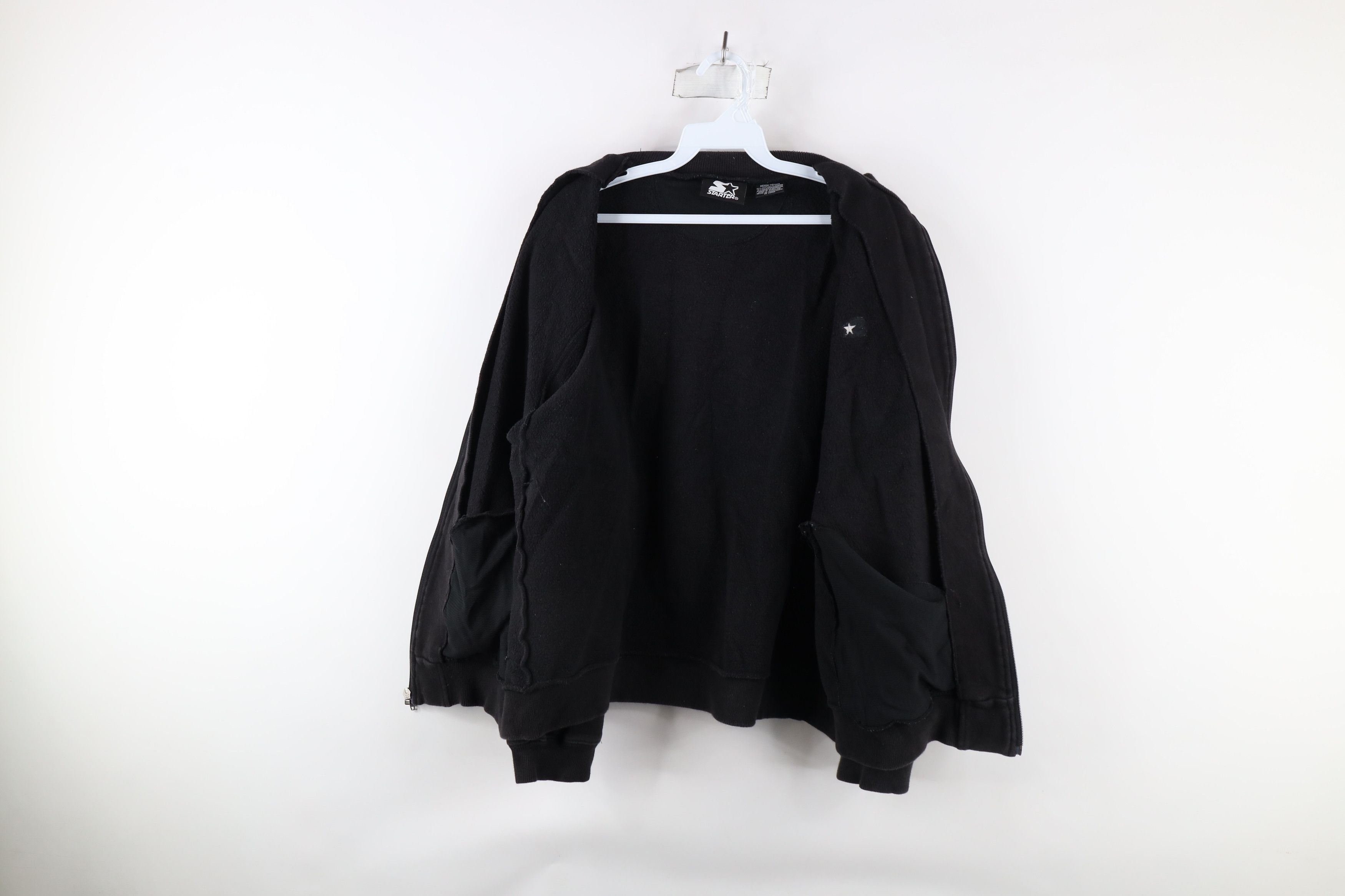 Starter × Vintage Vintage 90s Starter Full Zip Sweatshirt Jacket Black Size US M / EU 48-50 / 2 - 8 Thumbnail