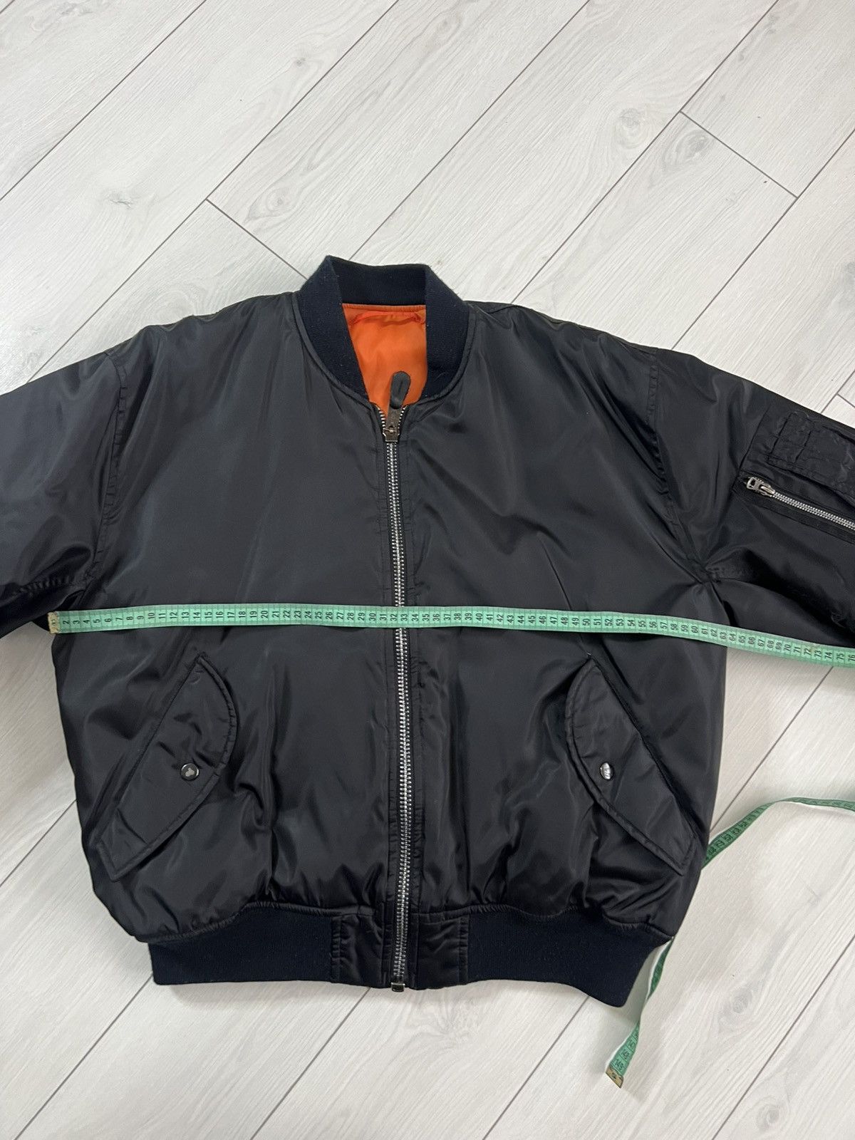 Vintage Retro MA-1 Bomber Jacket In Millitary Green Aviator Size US M / EU 48-50 / 2 - 9 Thumbnail